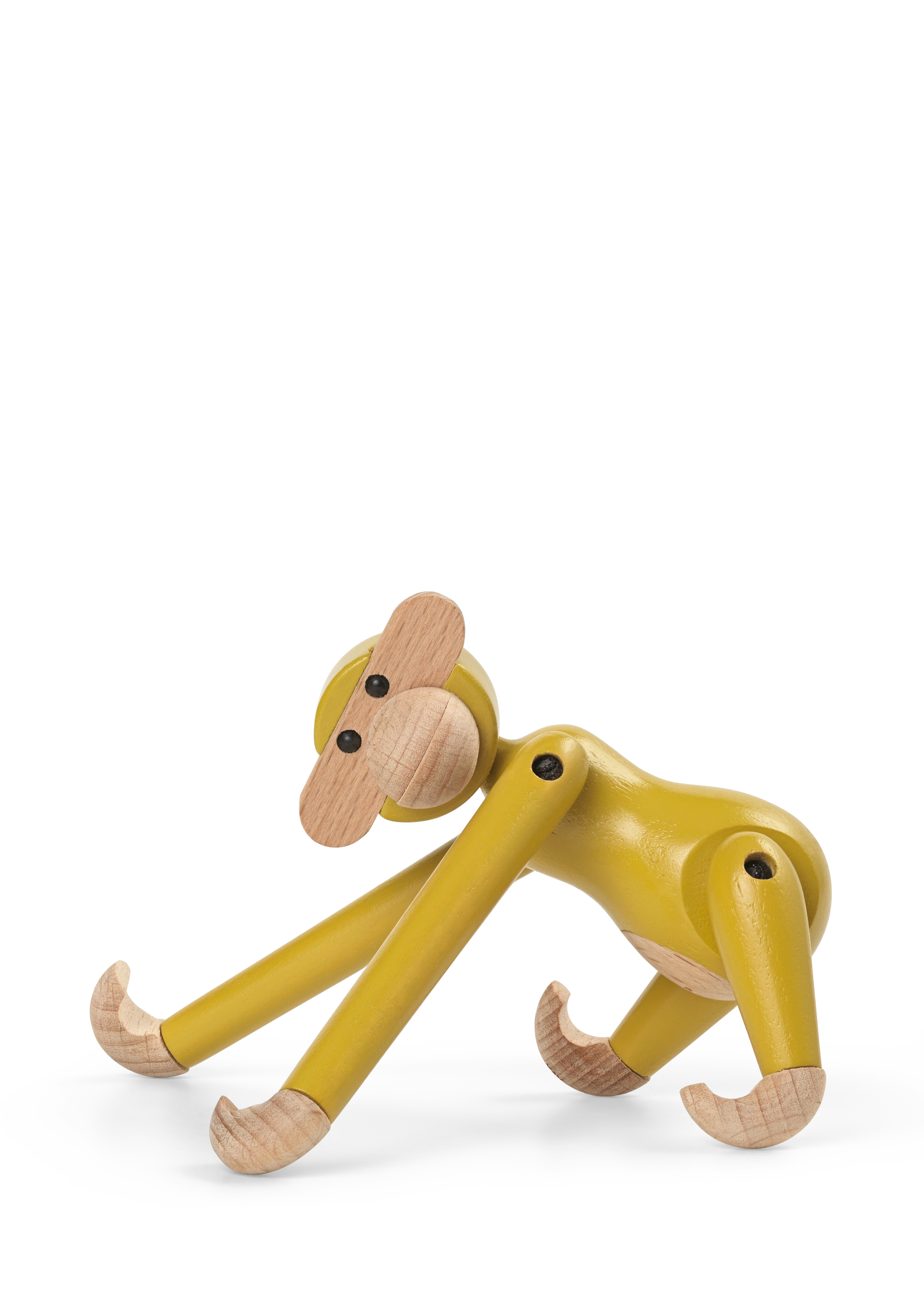 Ape mini fra Kay Bojesen i fargen Vintage gul, laget av Tre