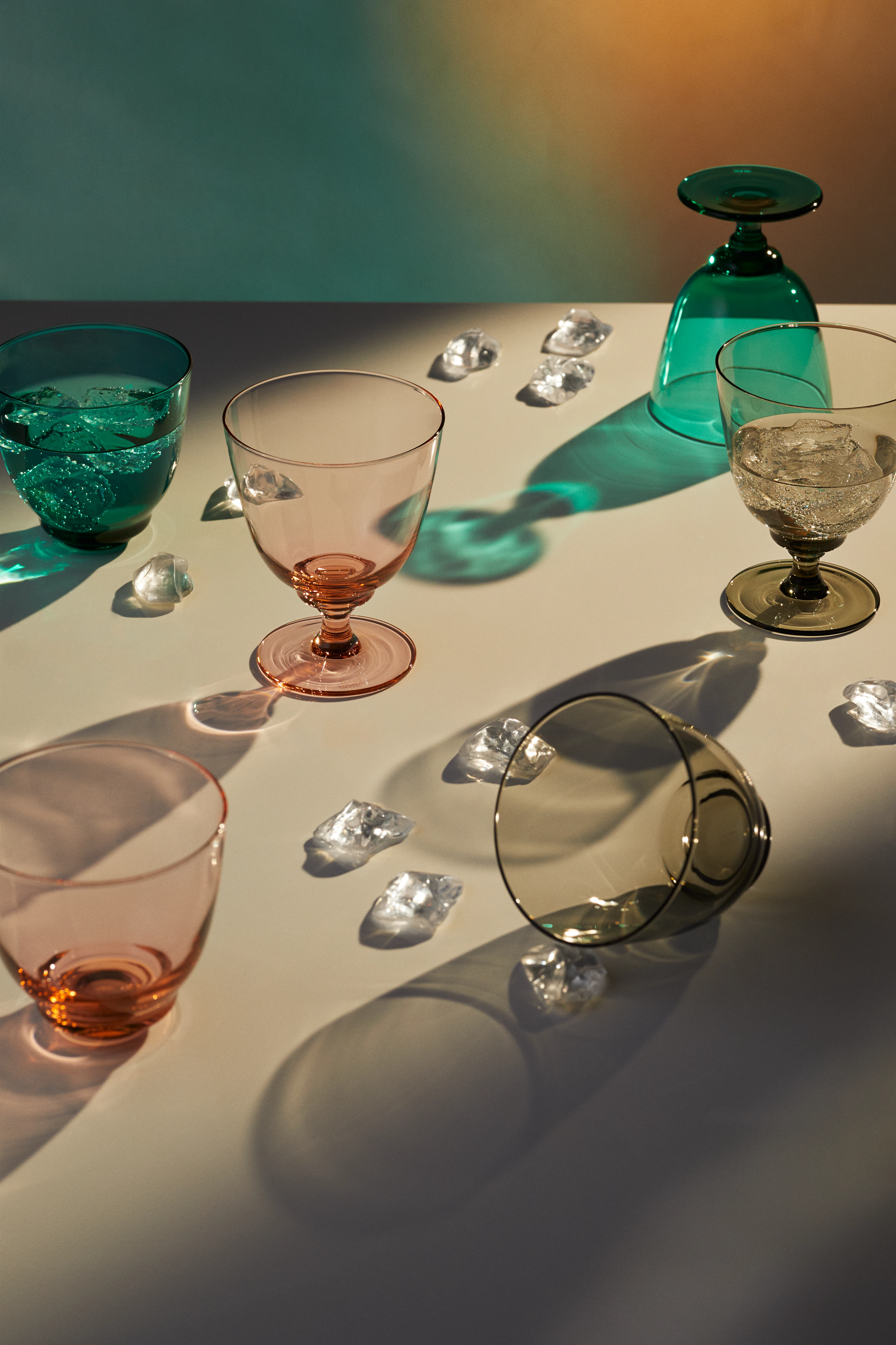 Holmegaard Glas mit Fuß 35 cl in Champagne