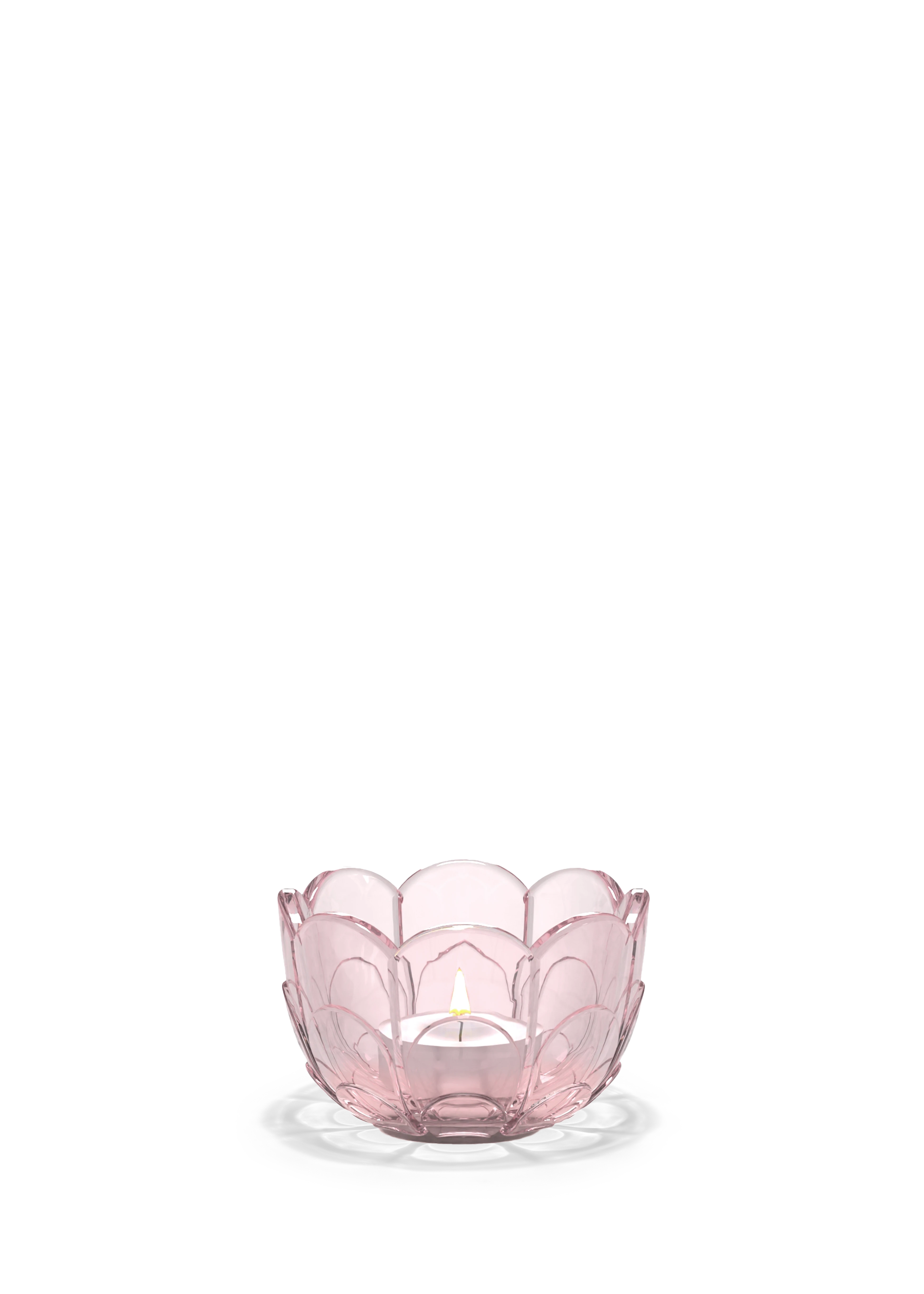 Tealight holder Ø7 cm from Holmegaard in Cherry blossom color, made of Glass