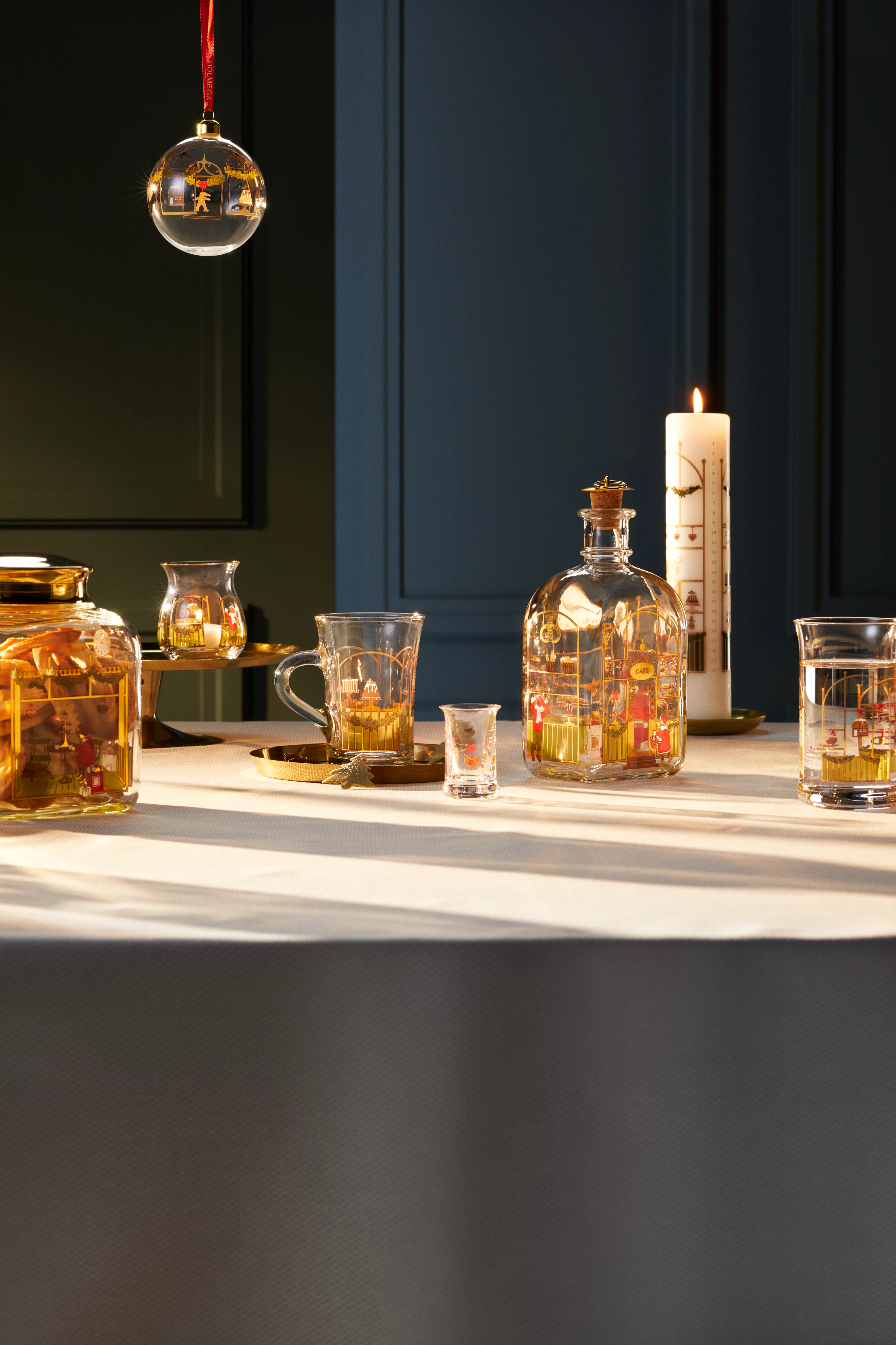 Juledramglas 2023 3 cl 2 stk. fra Holmegaard i farven Multi, lavet af Glas