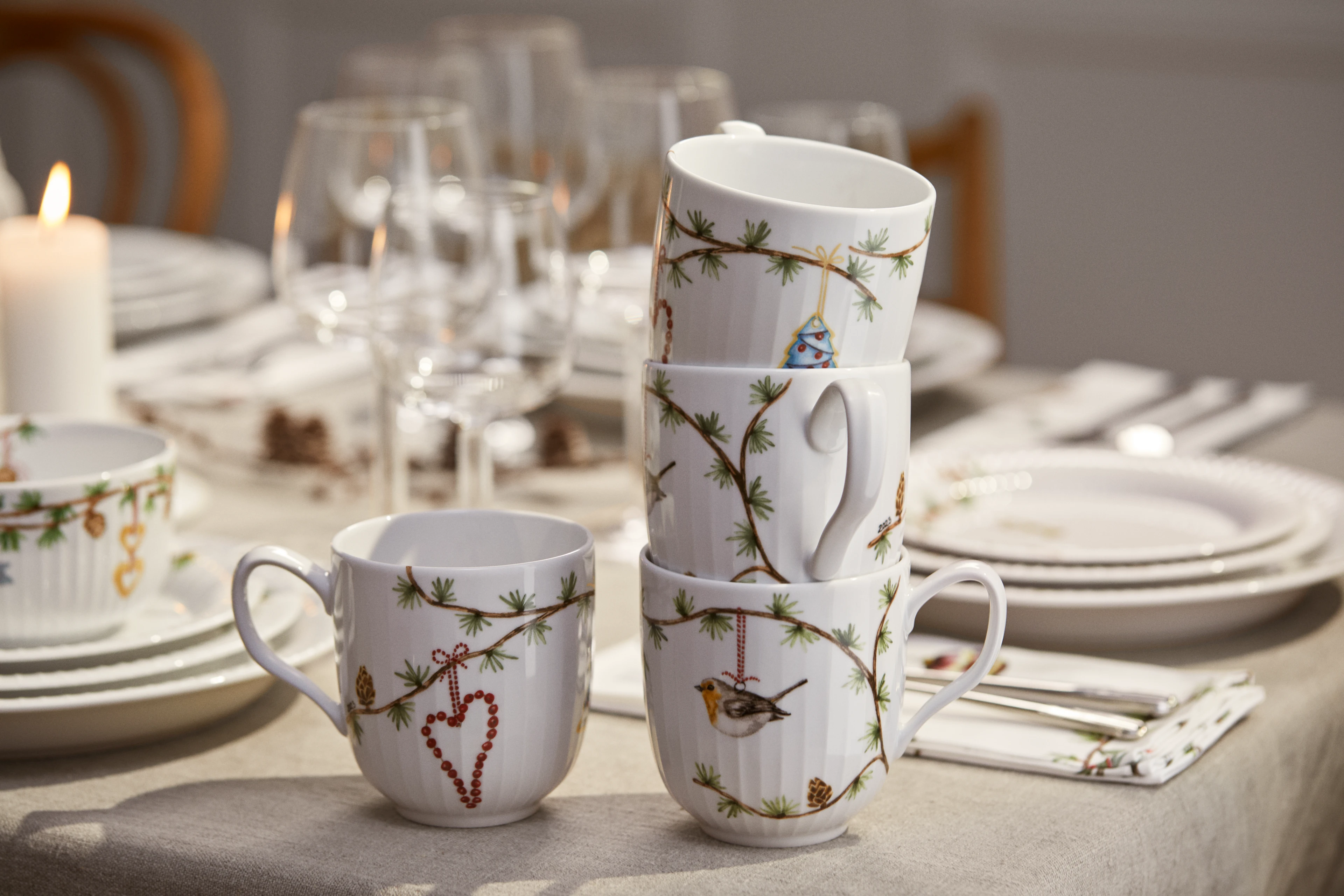 Mugg 2023 33 cl från Kähler i färgen Vit m. deko, tillverkad av Keramik