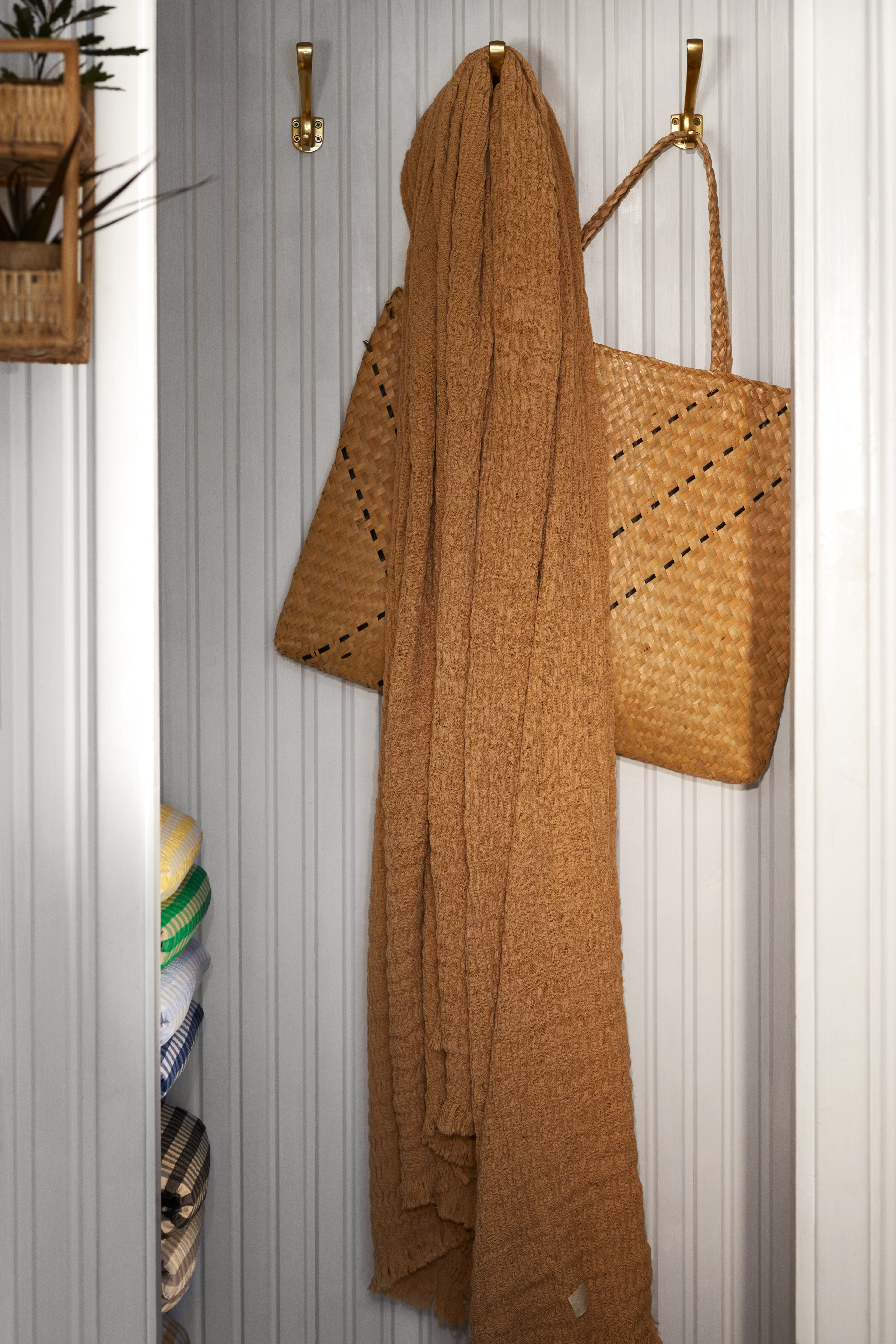 Bedspread 190x240 cm from JUNA in Sand color, made of Cotton blend