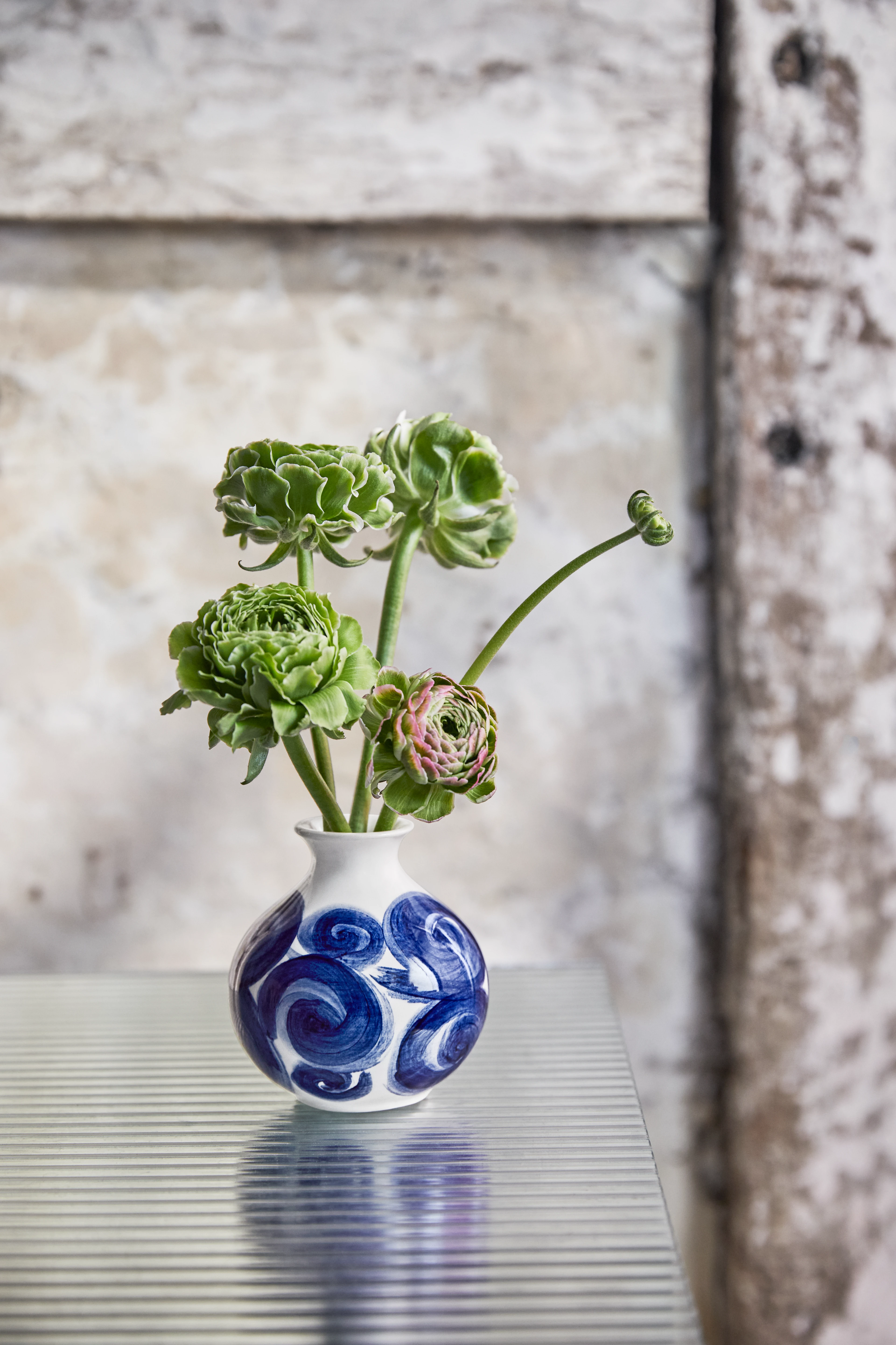 Vase H10.5 cm from Kähler  in Blue color, made of Ceramics