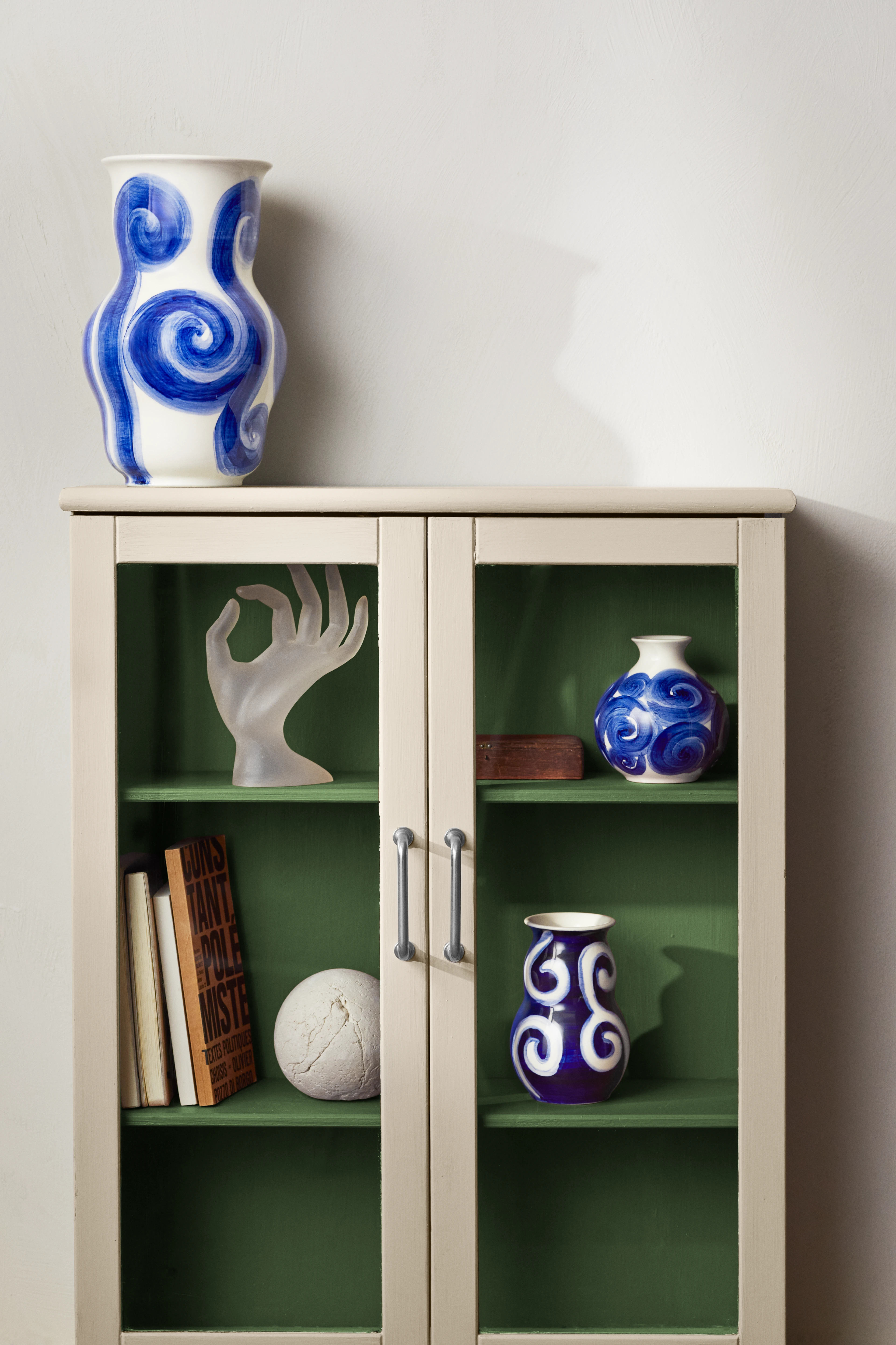 Vase H13 cm from Kähler  in Blue color, made of Ceramics