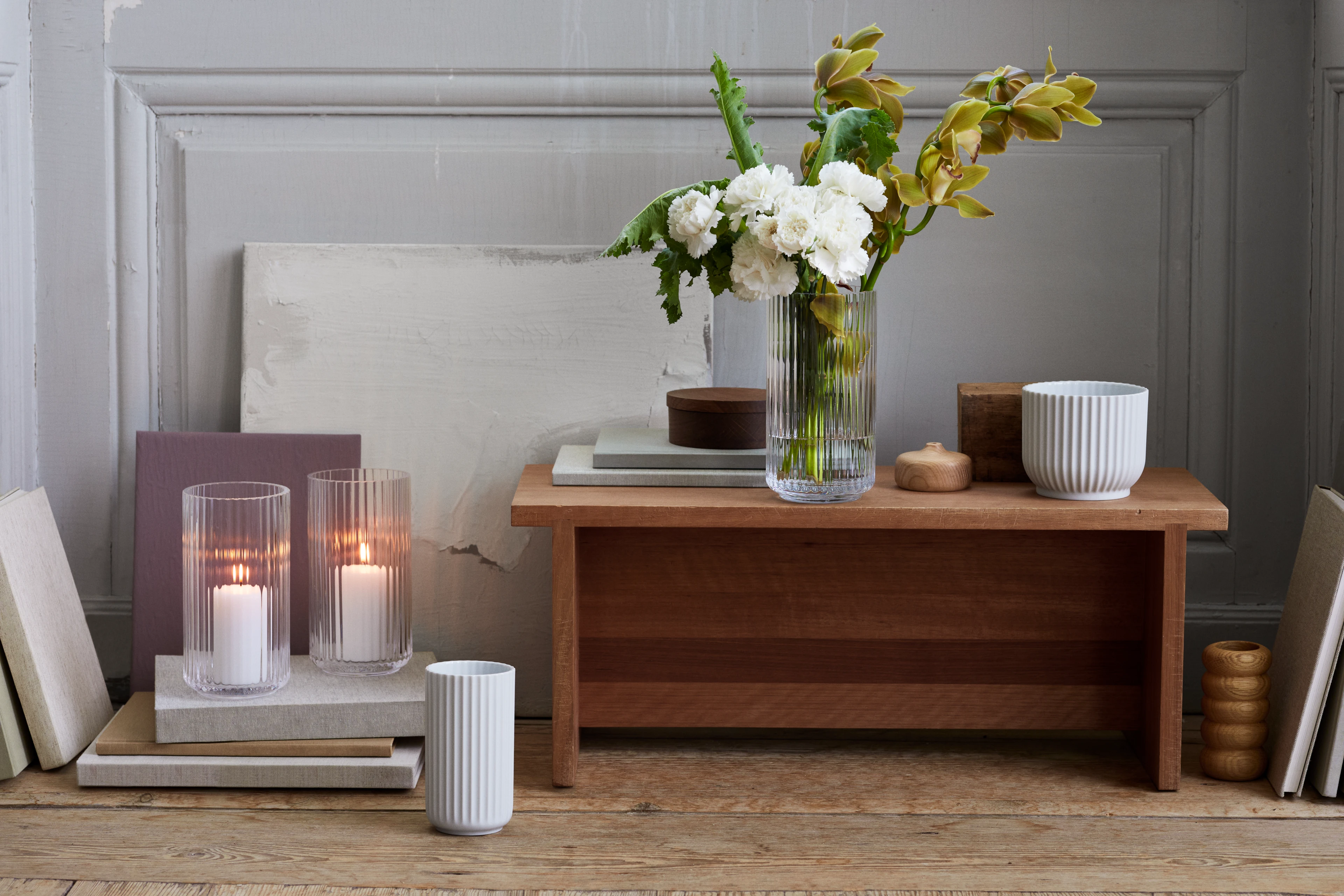 Blomsterpotte liten fra Lyngby Porcelæn i fargen Hvit, laget av Keramikk