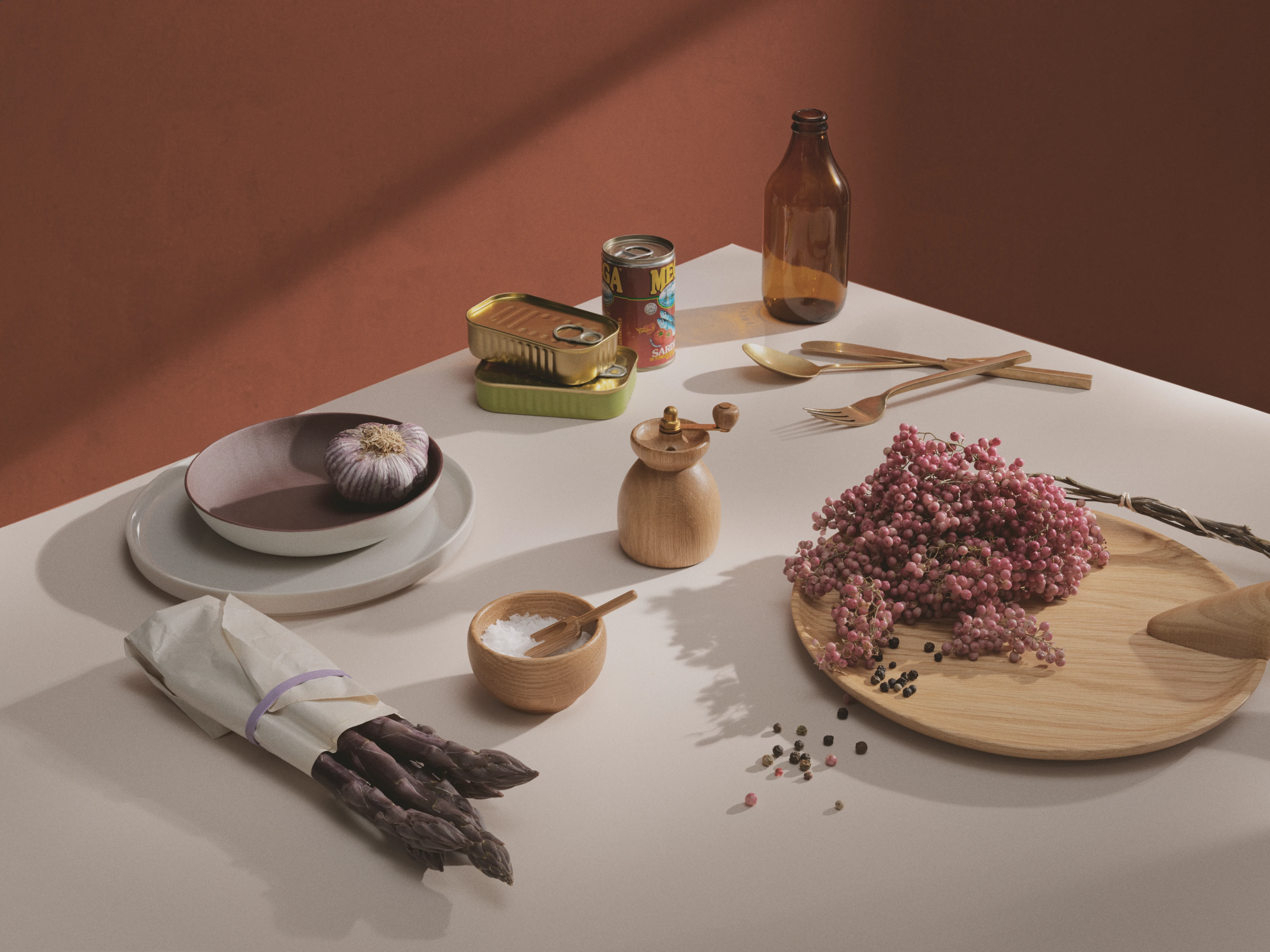 Pfeffermühle H9.5 cm von Kay Bojesen in der Farbe Eiche, hergestellt aus Holz