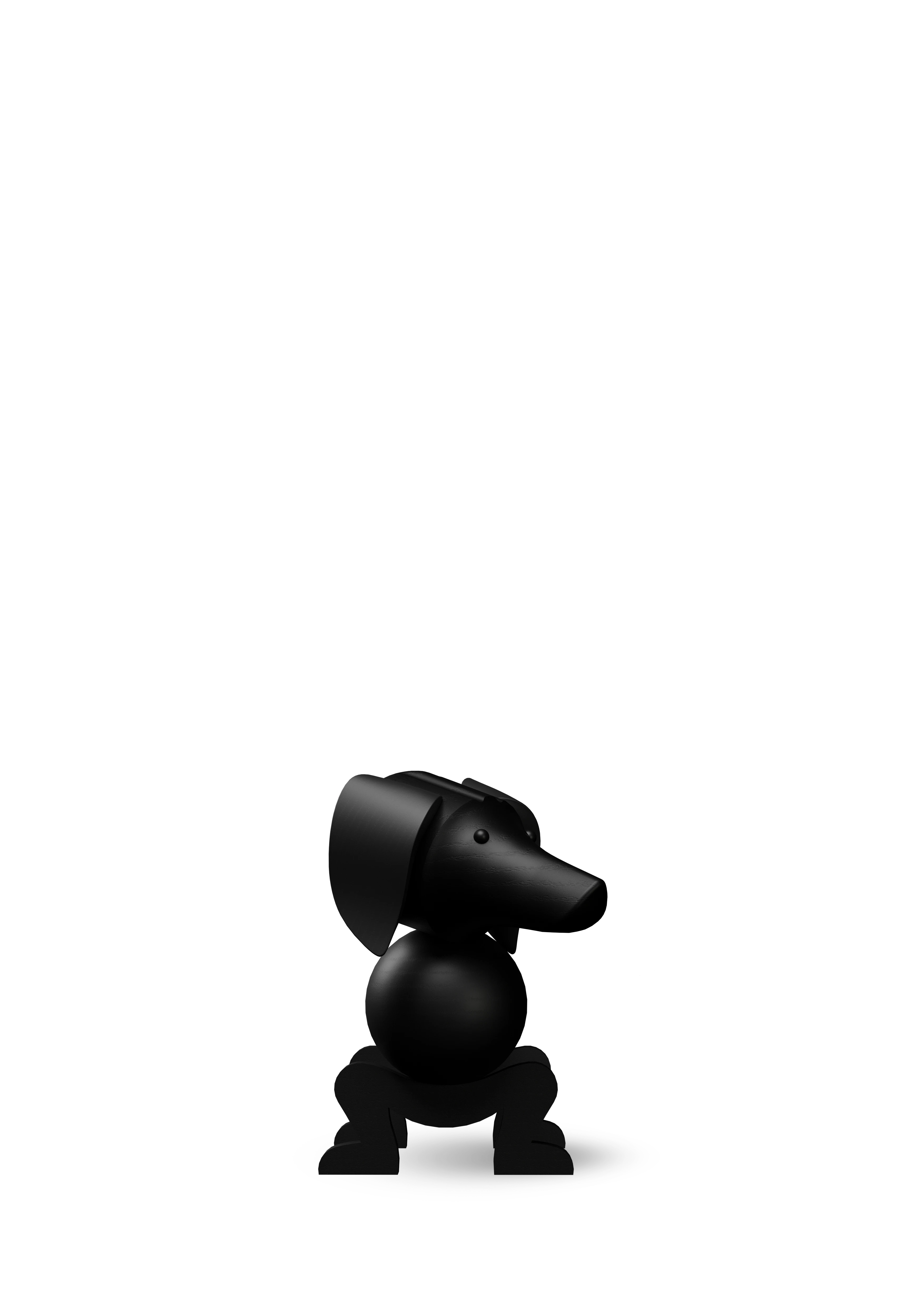 Gravhund mellem fra Kay Bojesen i farven Mørk bejdset eg, lavet af Træ