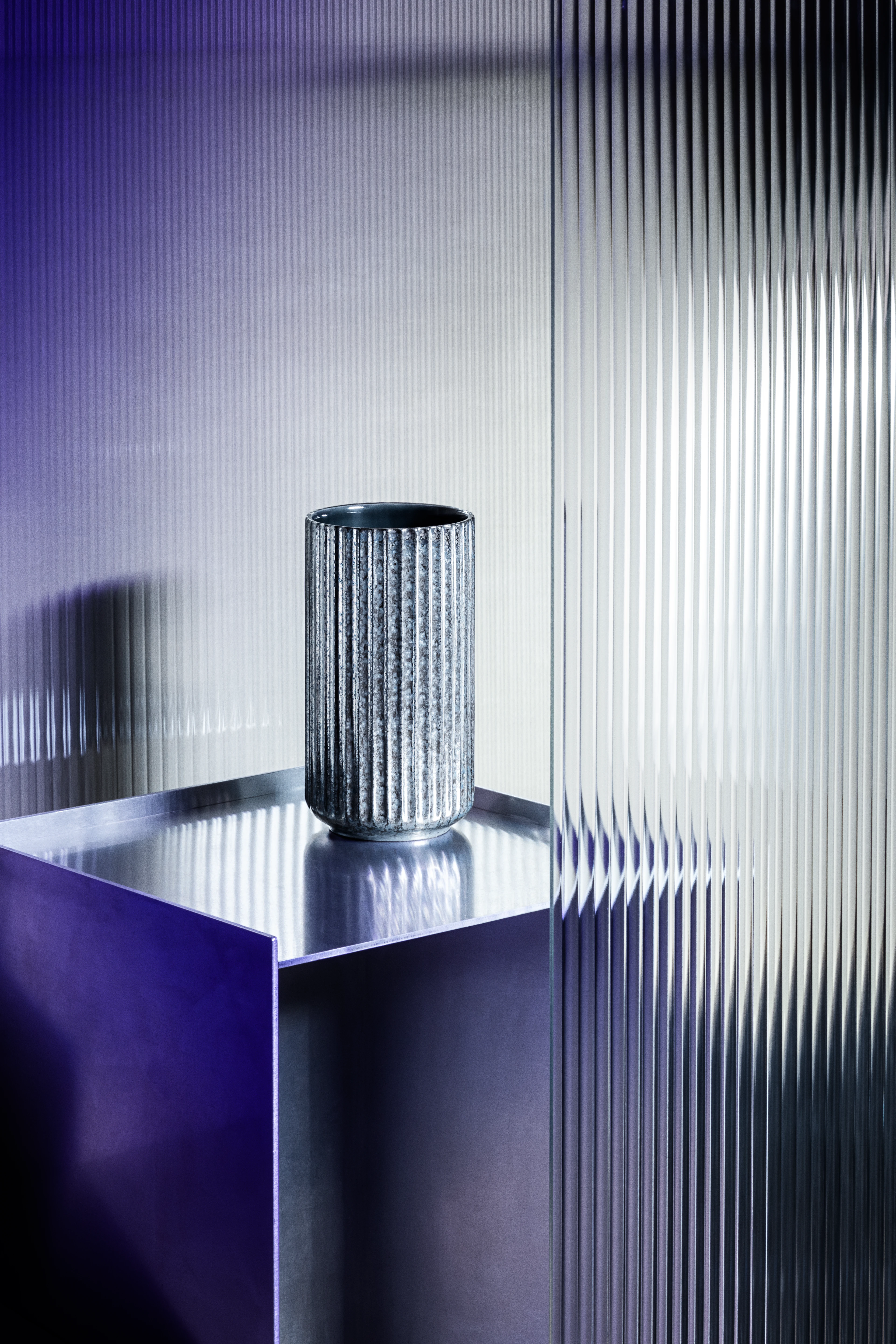 Radiance Vase H20.5 cm fra Lyngby Porcelæn i farven Blå, lavet af Keramik