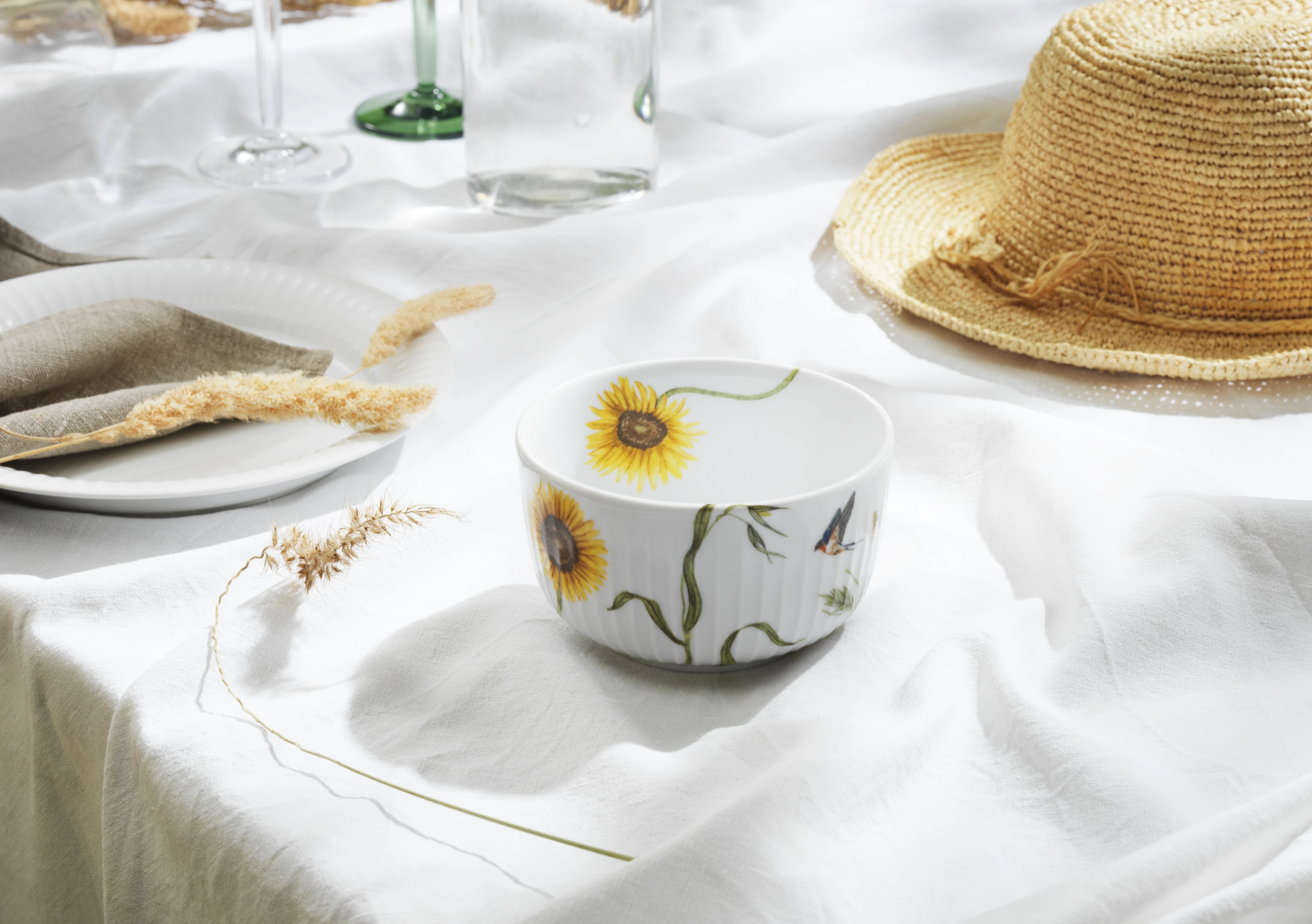 Bowl Ø12 cm from Kähler  in Sunflower color, made of Ceramics