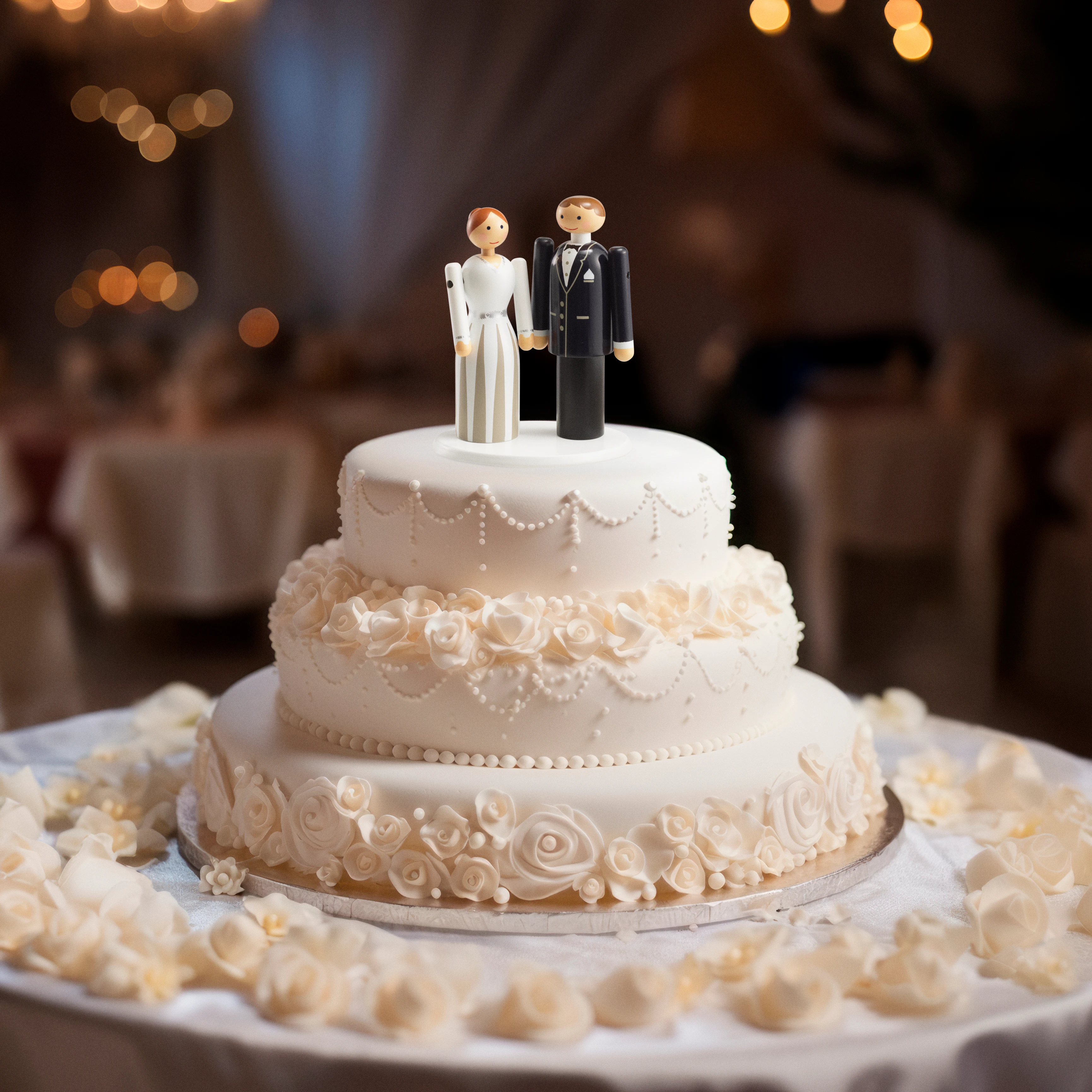 Groom H12 cm from Kay Bojesen in Blue/Black/White color, made of Wood