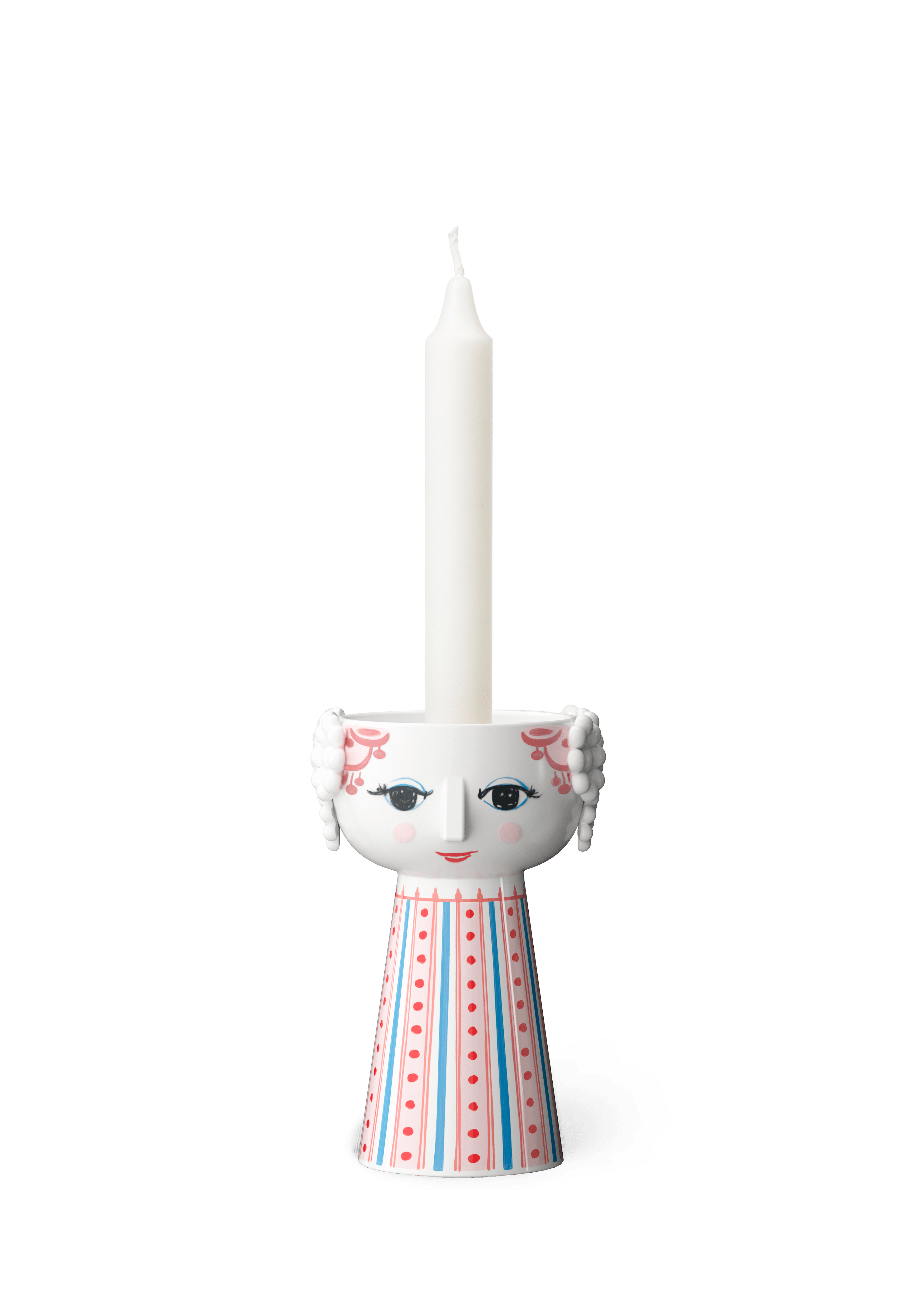 Bjørn Wiinblad Candle holder H14 cm in Dusty red