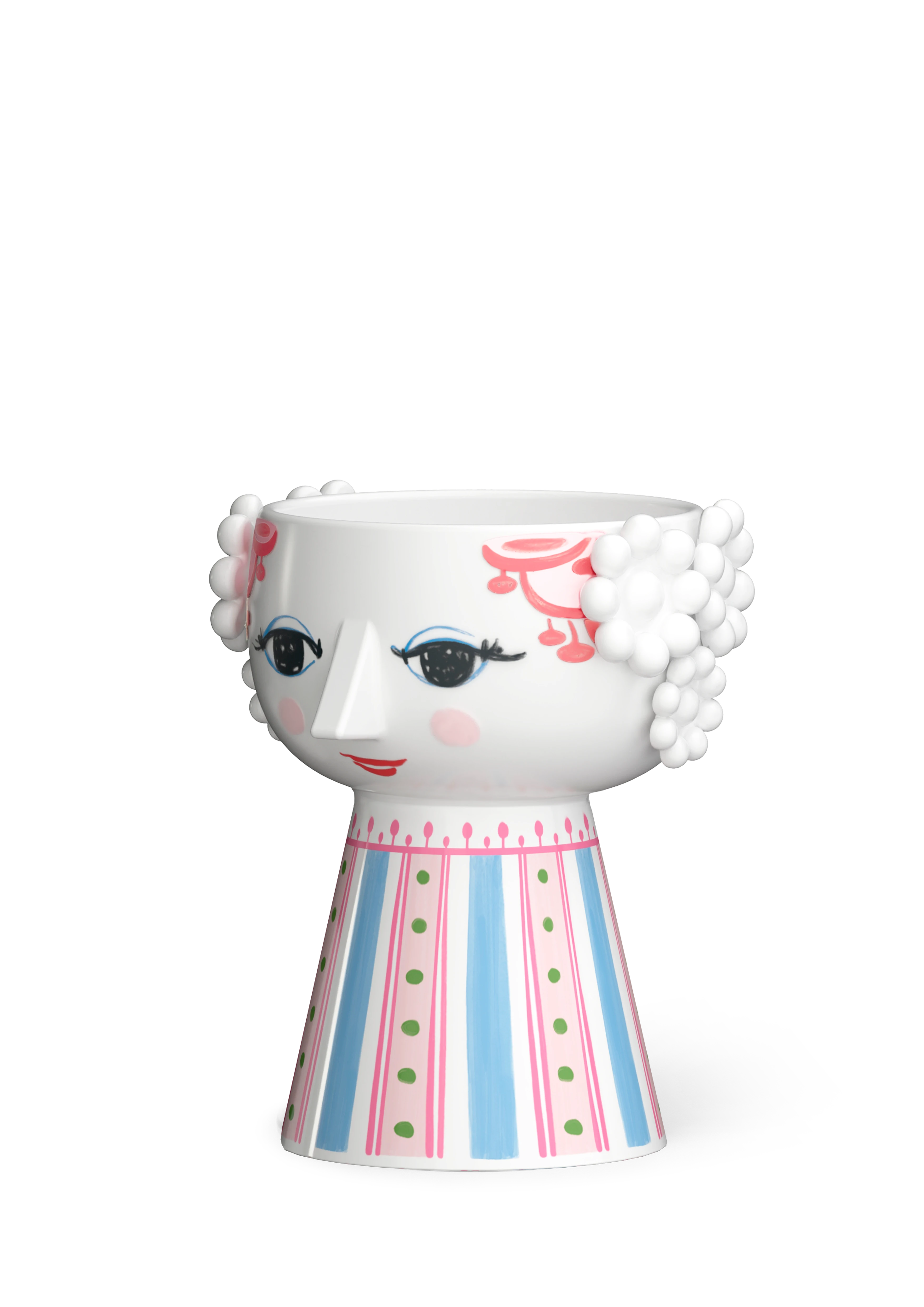 Lysestage H9.5 cm fra Bjørn Wiinblad i farven Pink, lavet af Keramik