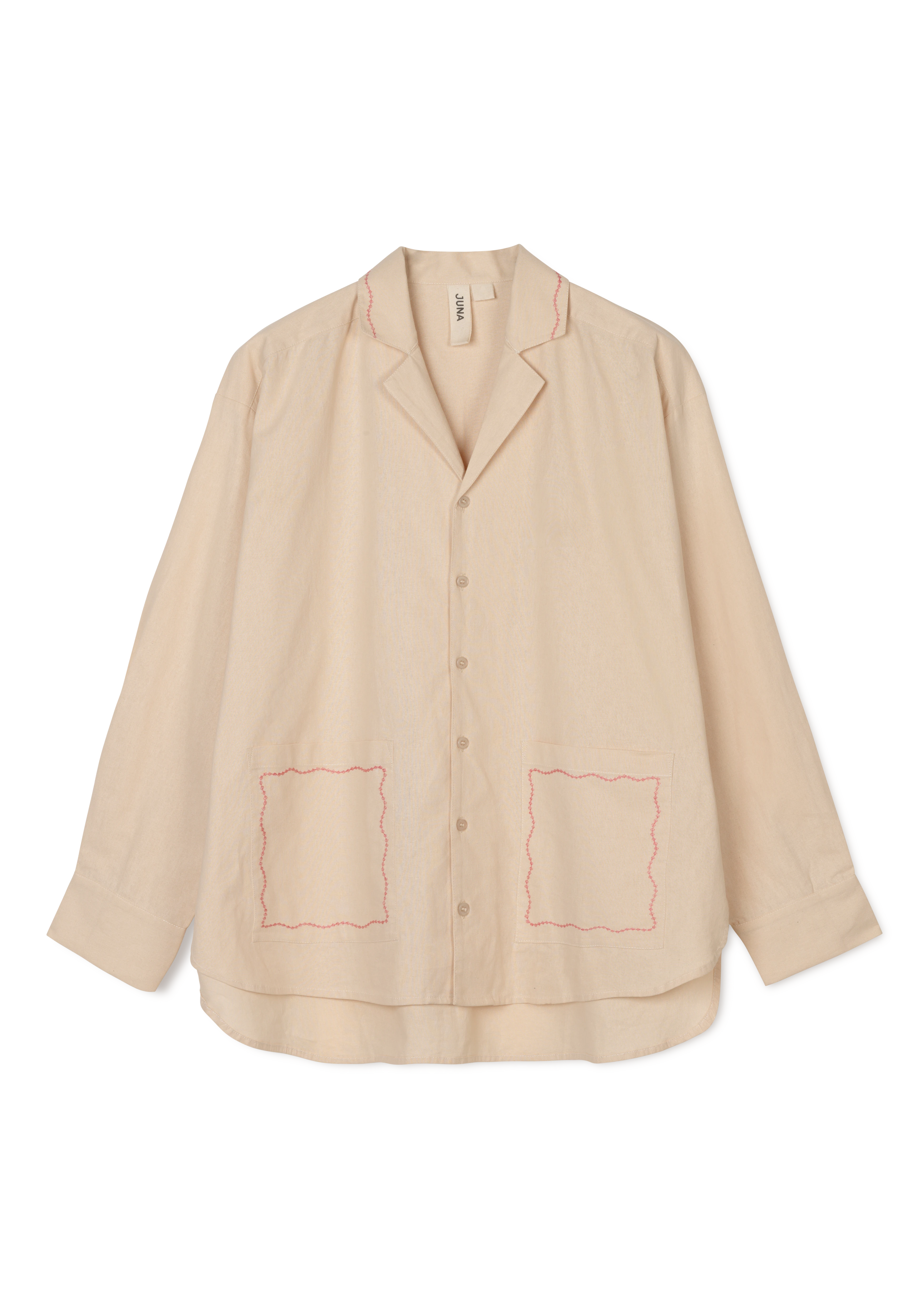Sofie Shirt S/M von JUNA in der Farbe Beige, hergestellt aus Baumwolle