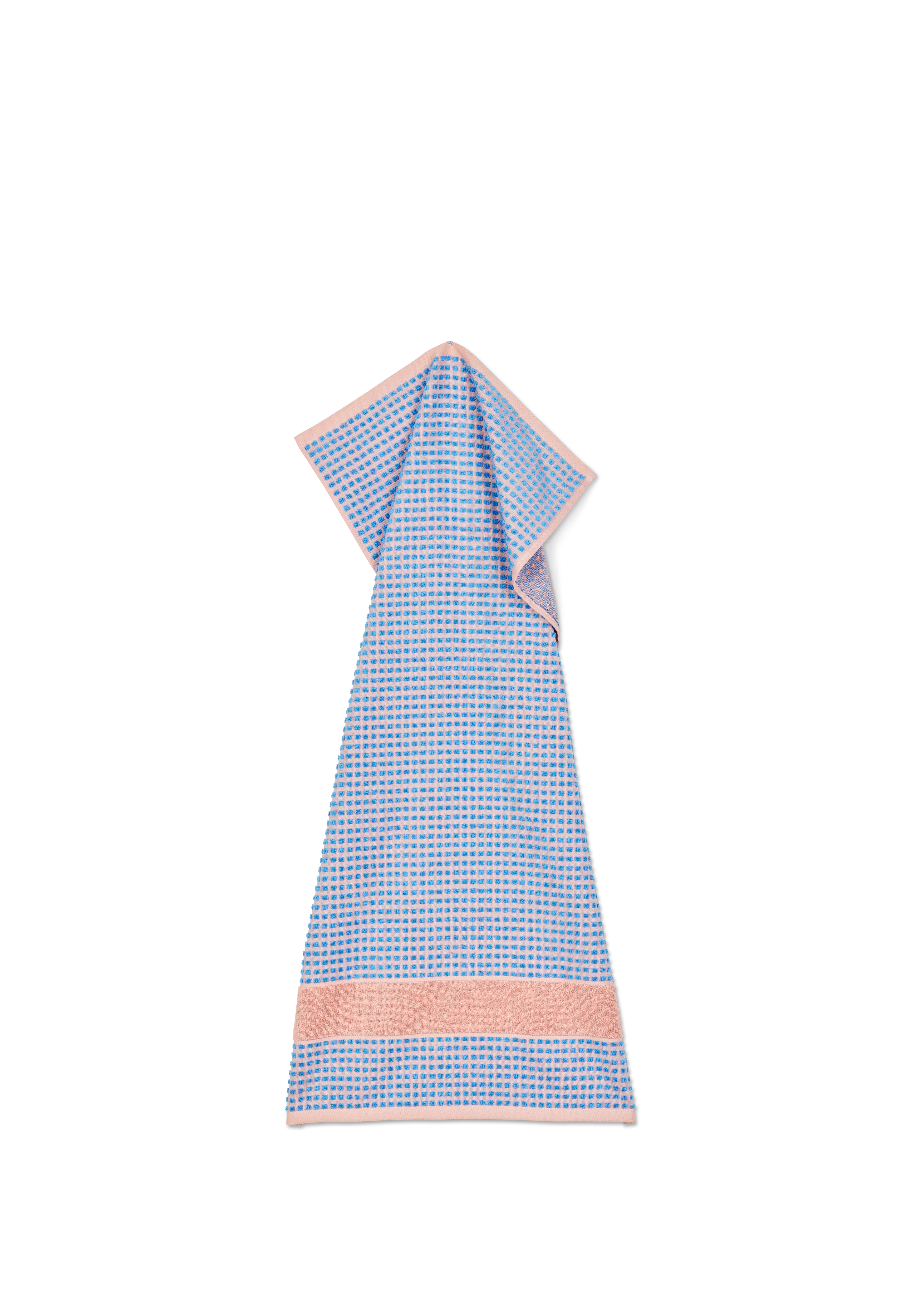 Towel 50x100 cm from JUNA in Soft Pink/Blue color, made of Cotton