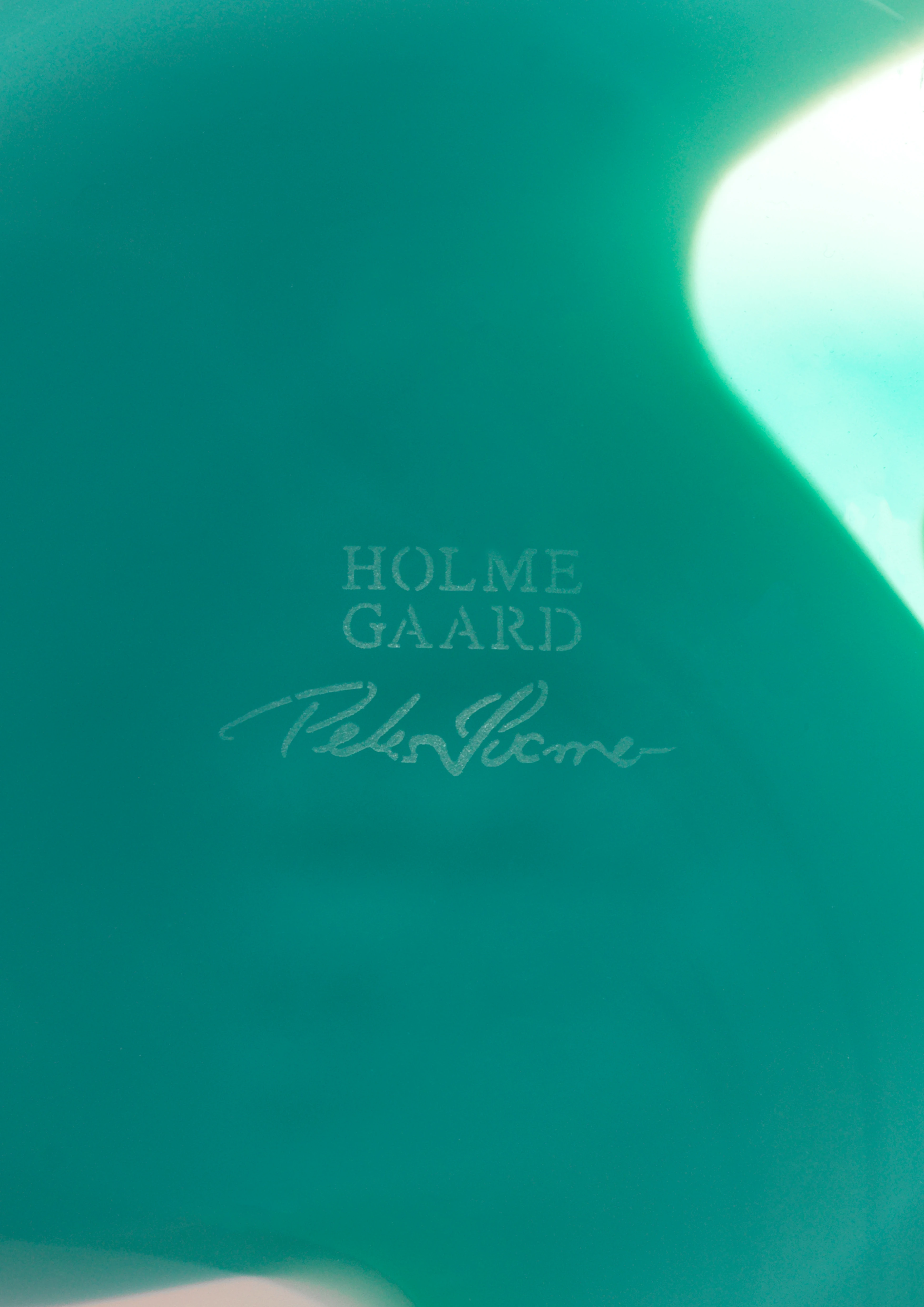 Vase H45 cm from Holmegaard in Lake color, made of Glass