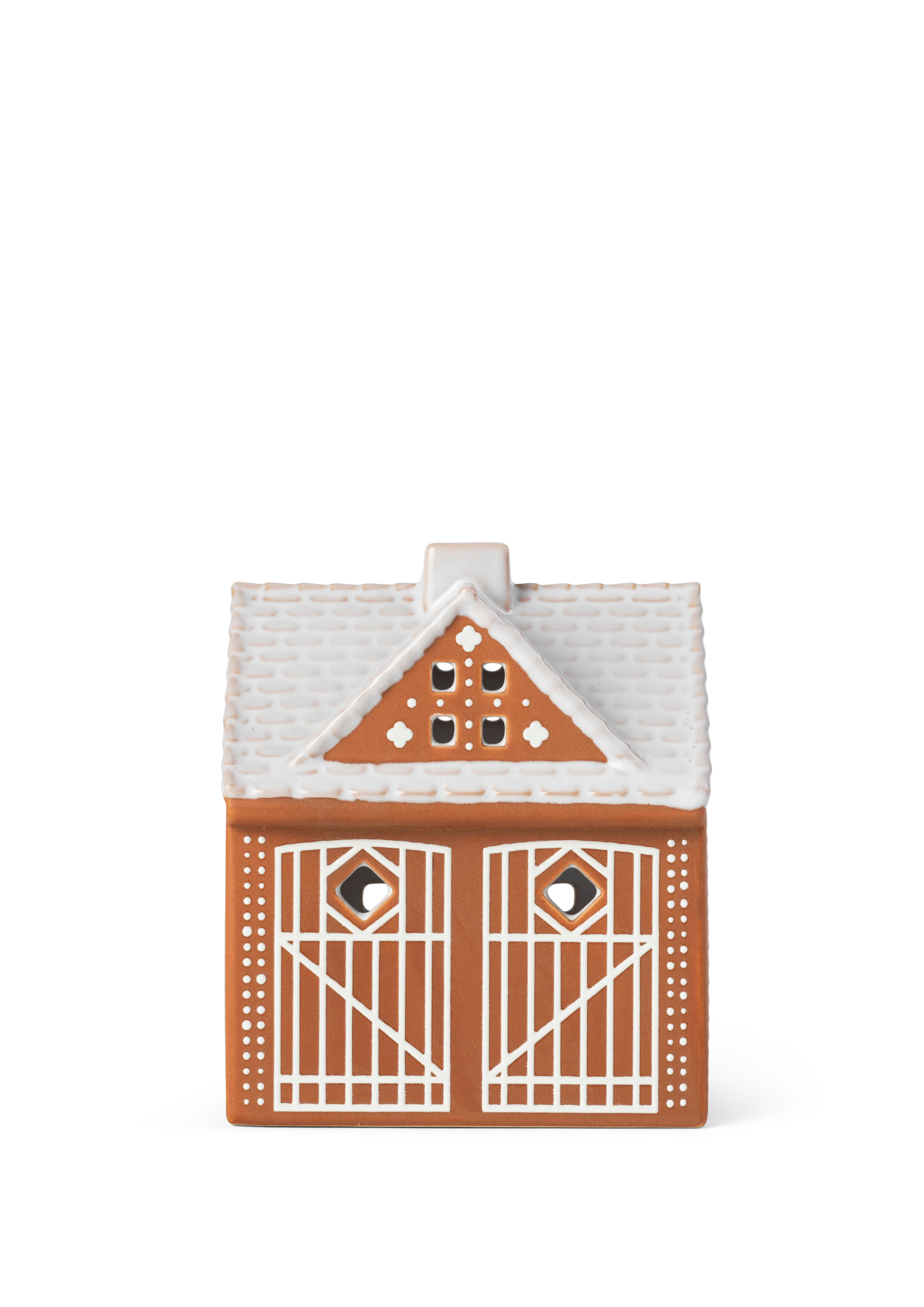 Lighthouse Christmas Stable H11.5 from Kähler  in Brown color, made of Ceramics