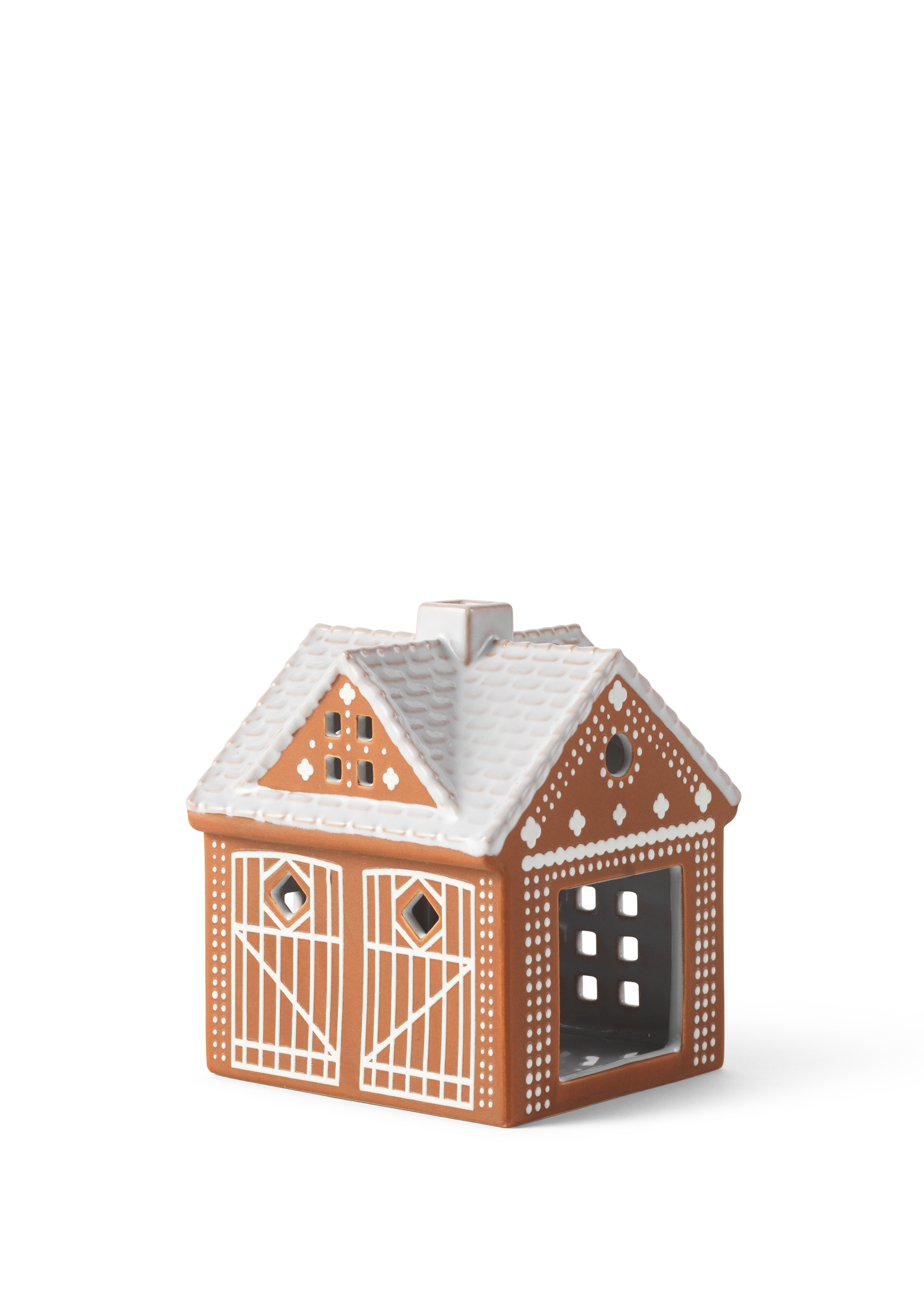 Lighthouse Christmas Stable H11.5 from Kähler  in Brown color, made of Ceramics