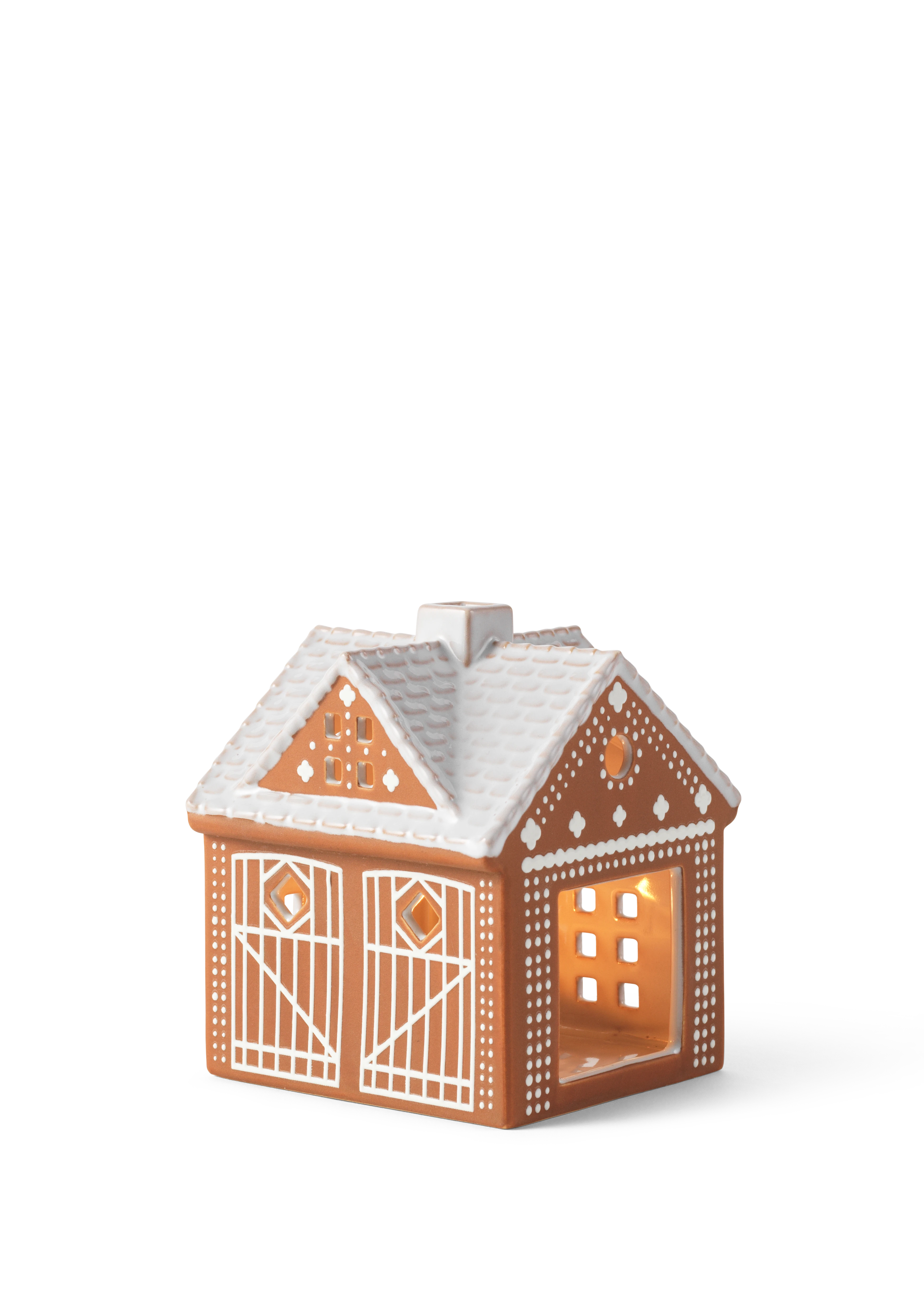 Lighthouse Christmas Stable H11.5 from Kähler  in Brown color, made of Ceramics