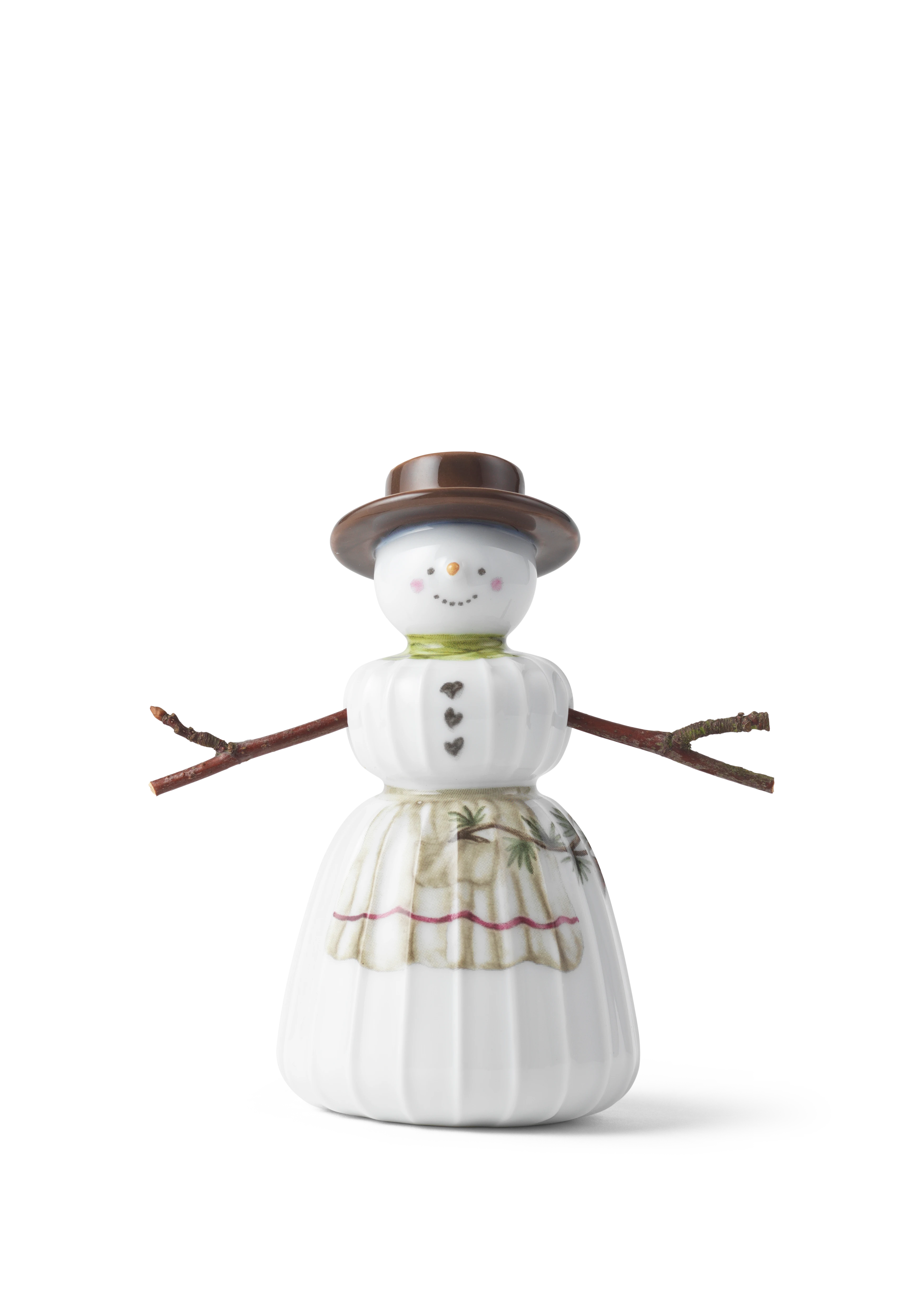 Schneefrau H 11 von Kähler in der Farbe Weiss mit Dekoration, hergestellt aus Keramik
