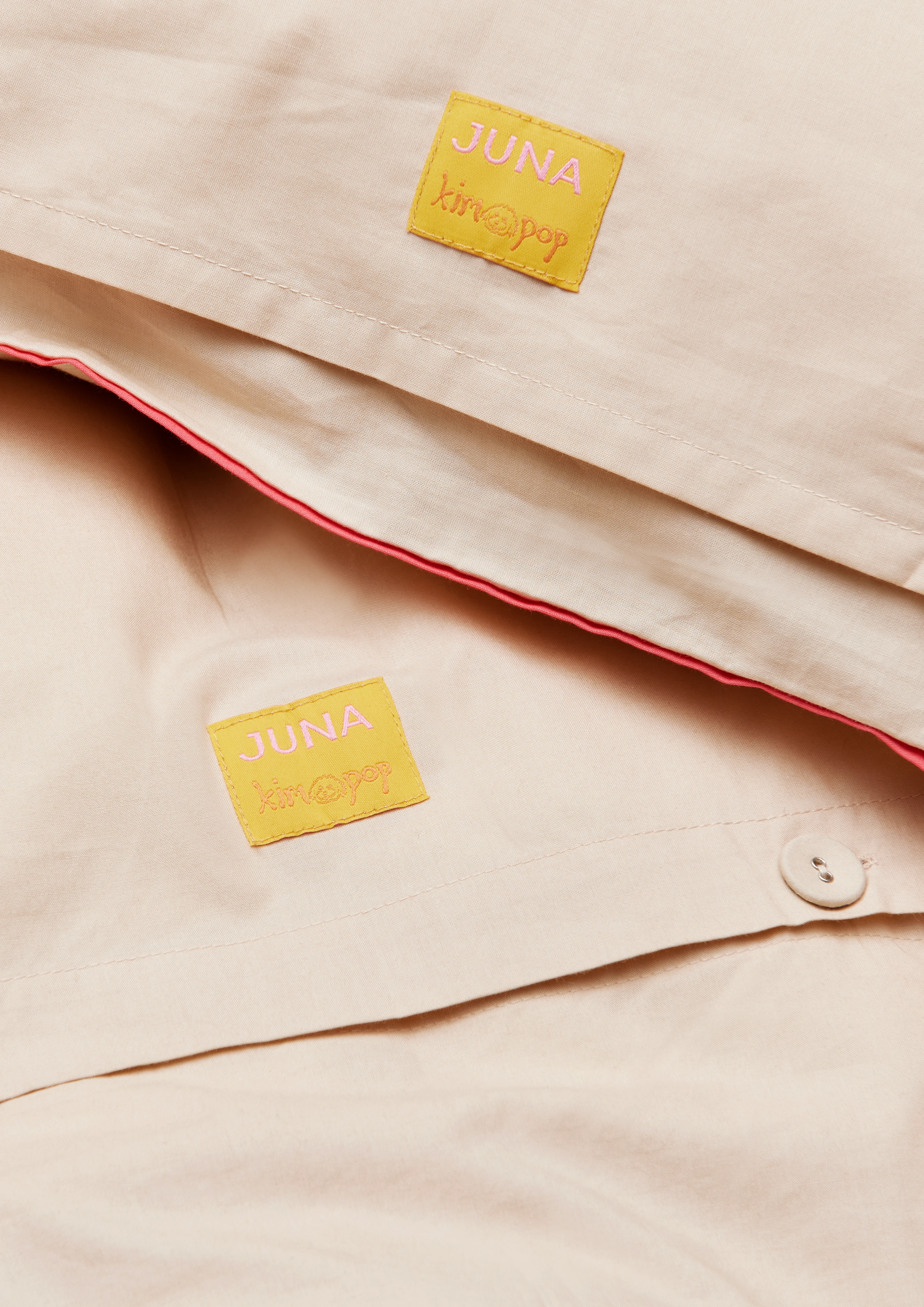 Bed linen 140x200 cm from JUNA in Sand color, made of Cotton