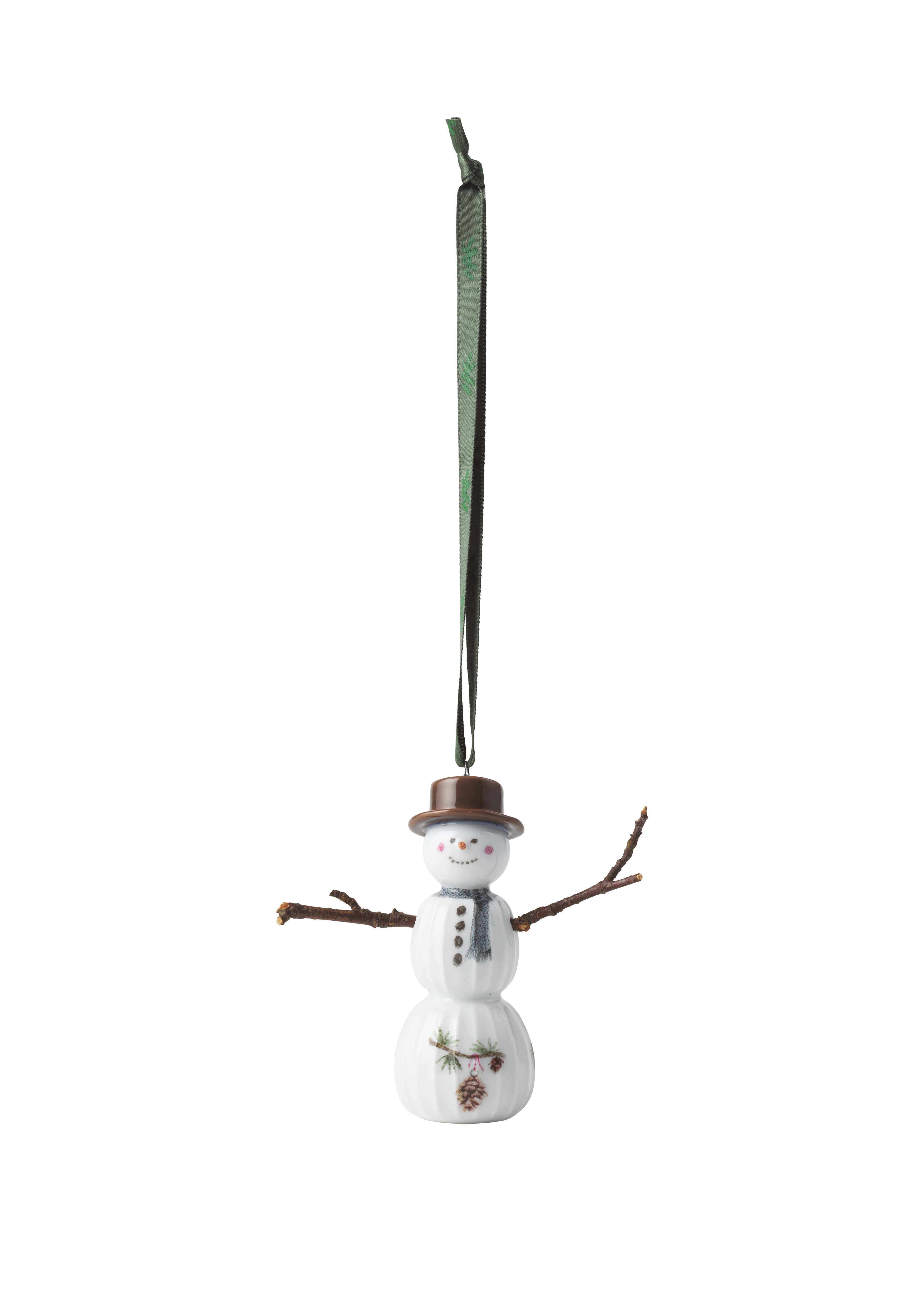 Snowman hanging variant H9.5 from Kähler  in White w. deco color, made of Ceramics