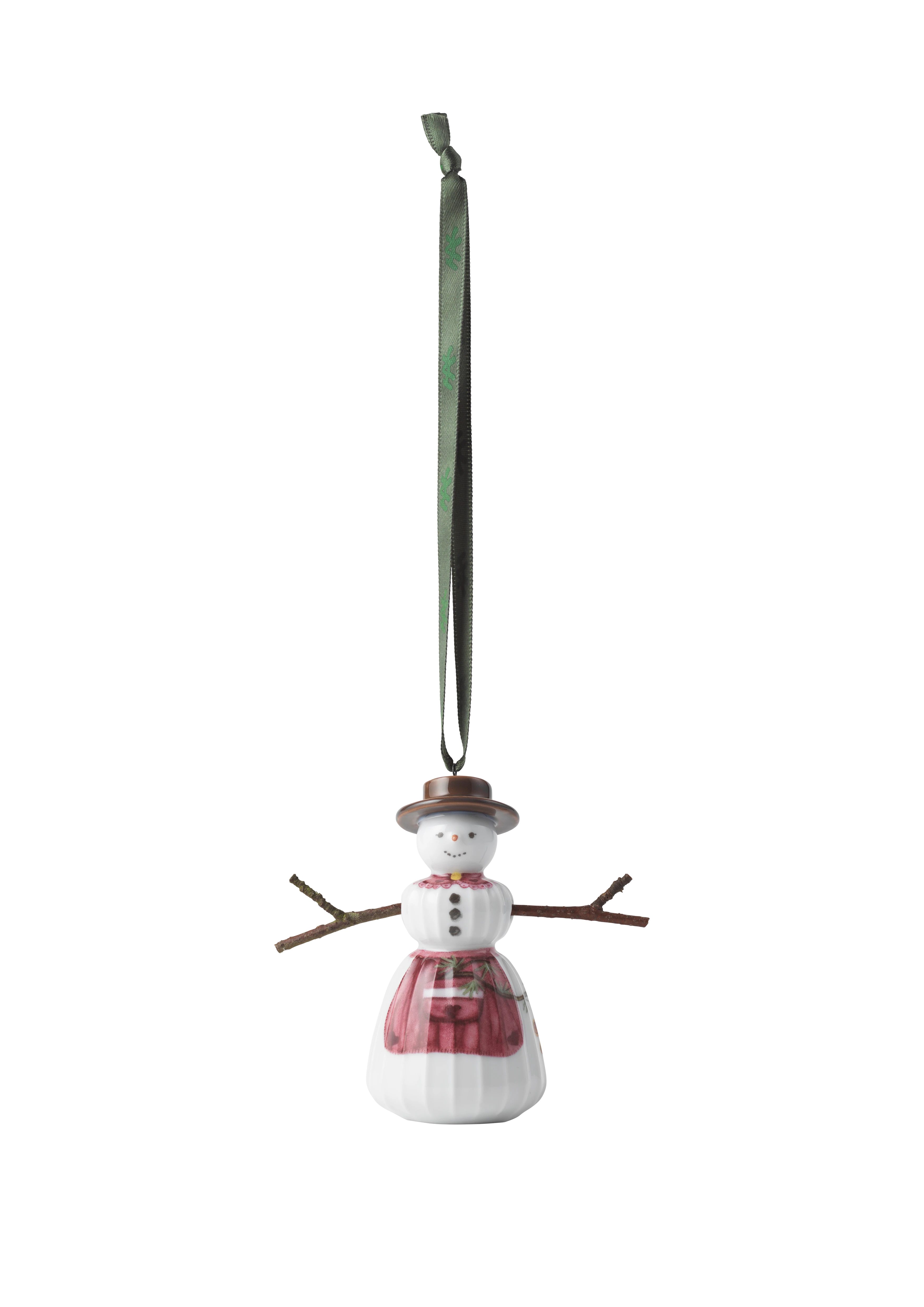 Snowwoman hanging variant H9 from Kähler  in White w. deco color, made of Ceramics