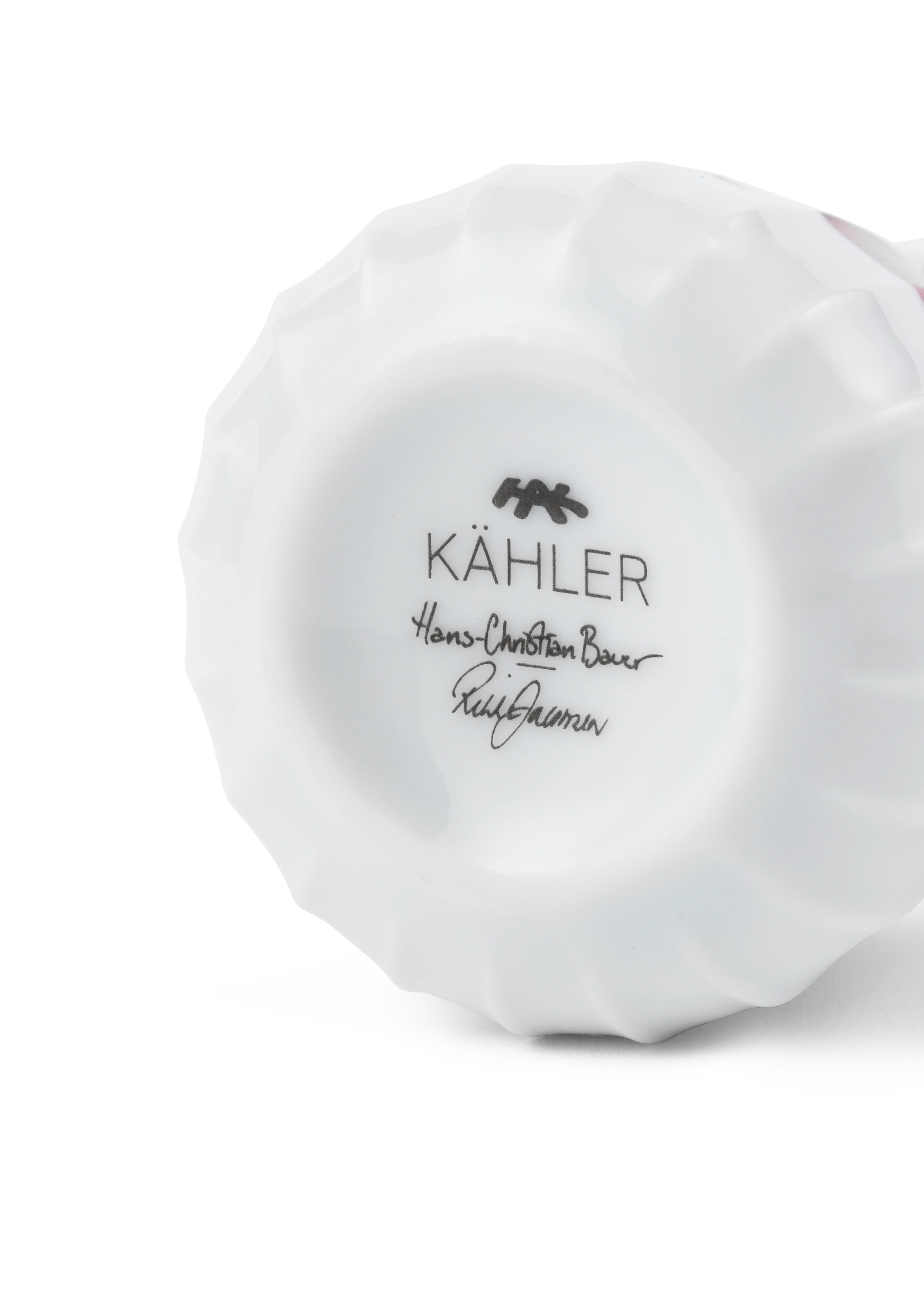 Schneefrau hängend H 9 von Kähler in der Farbe Weiss mit Dekoration, hergestellt aus Keramik