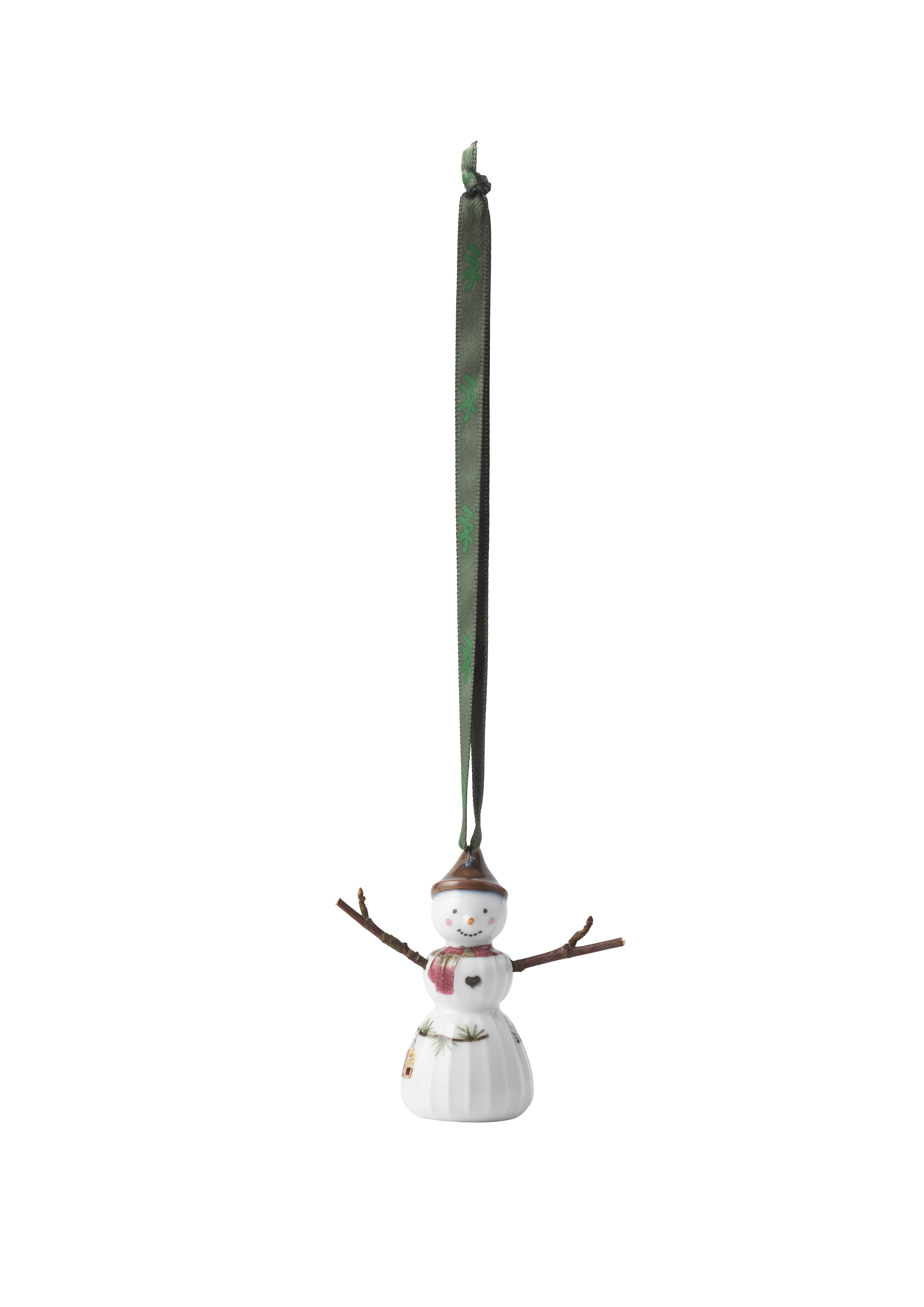 Snowgirl hanging variant H6.5 from Kähler  in White w. deco color, made of Ceramics
