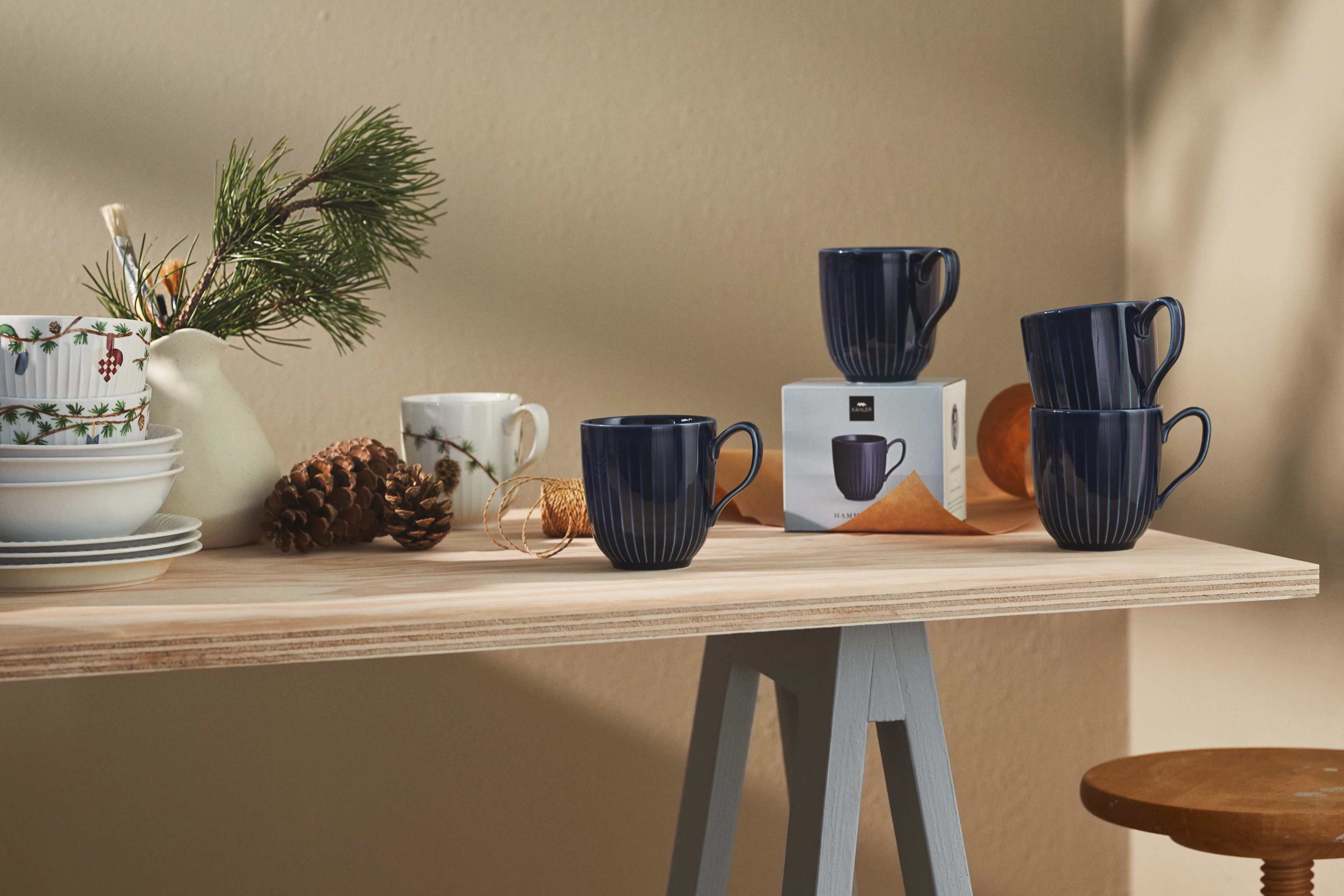 Mug 33 cl from Kähler  in Indigo color, made of Ceramics