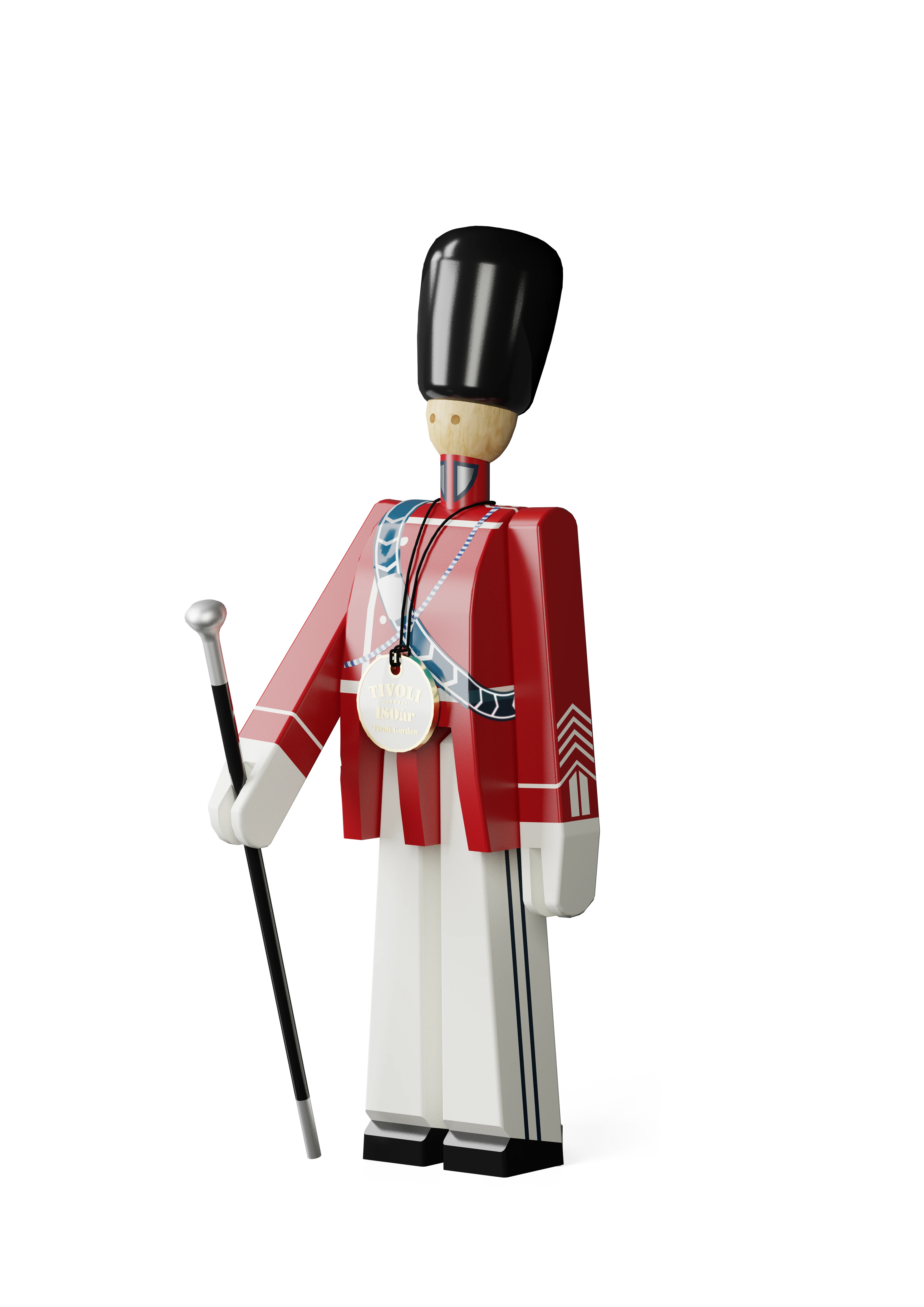 Tivoli Drum Major small from Kay Bojesen in Red/White color, made of Wood
