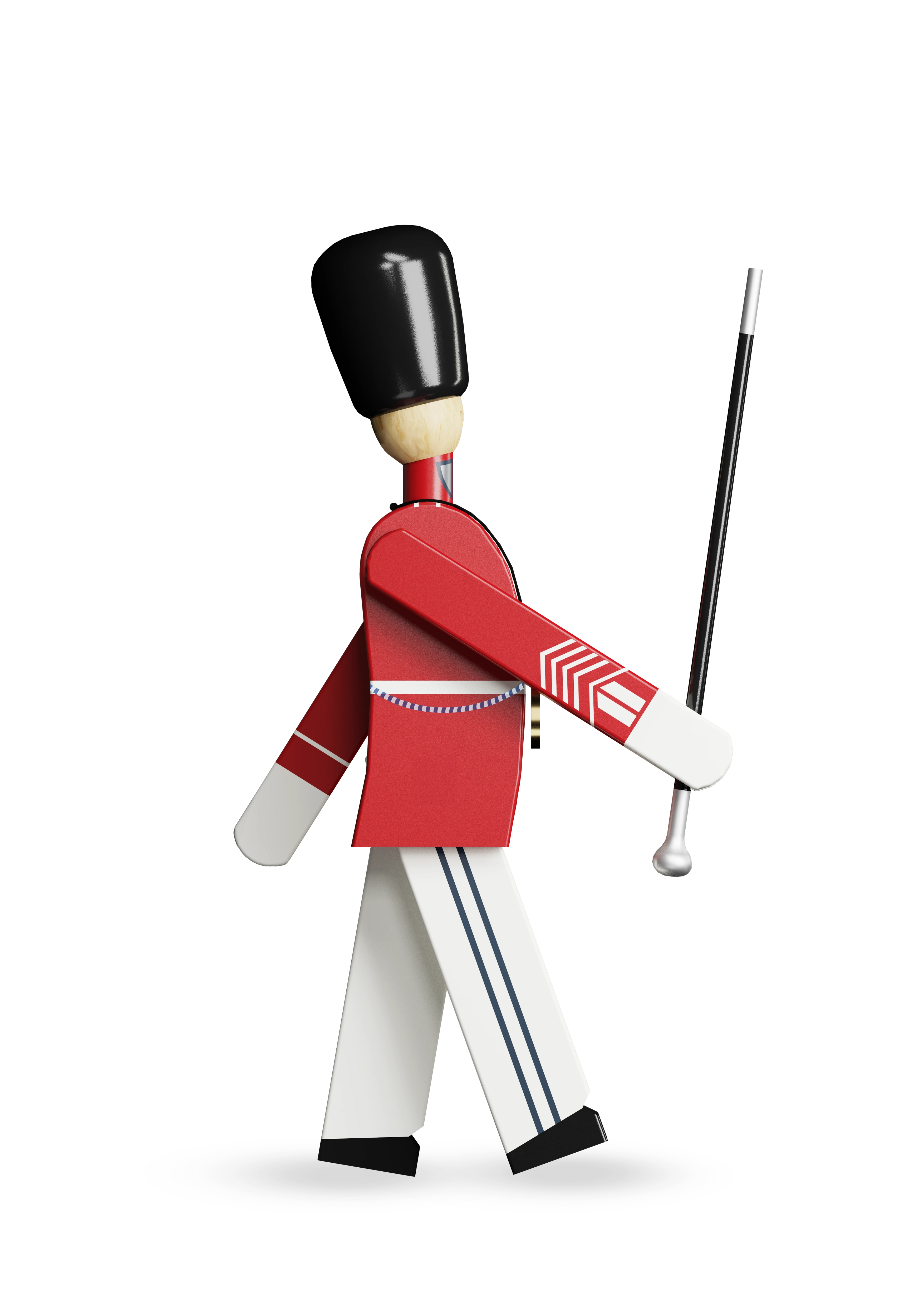 Tivoli Tamburmajor liten fra Kay Bojesen i fargen Rød/Hvit, laget av Tre