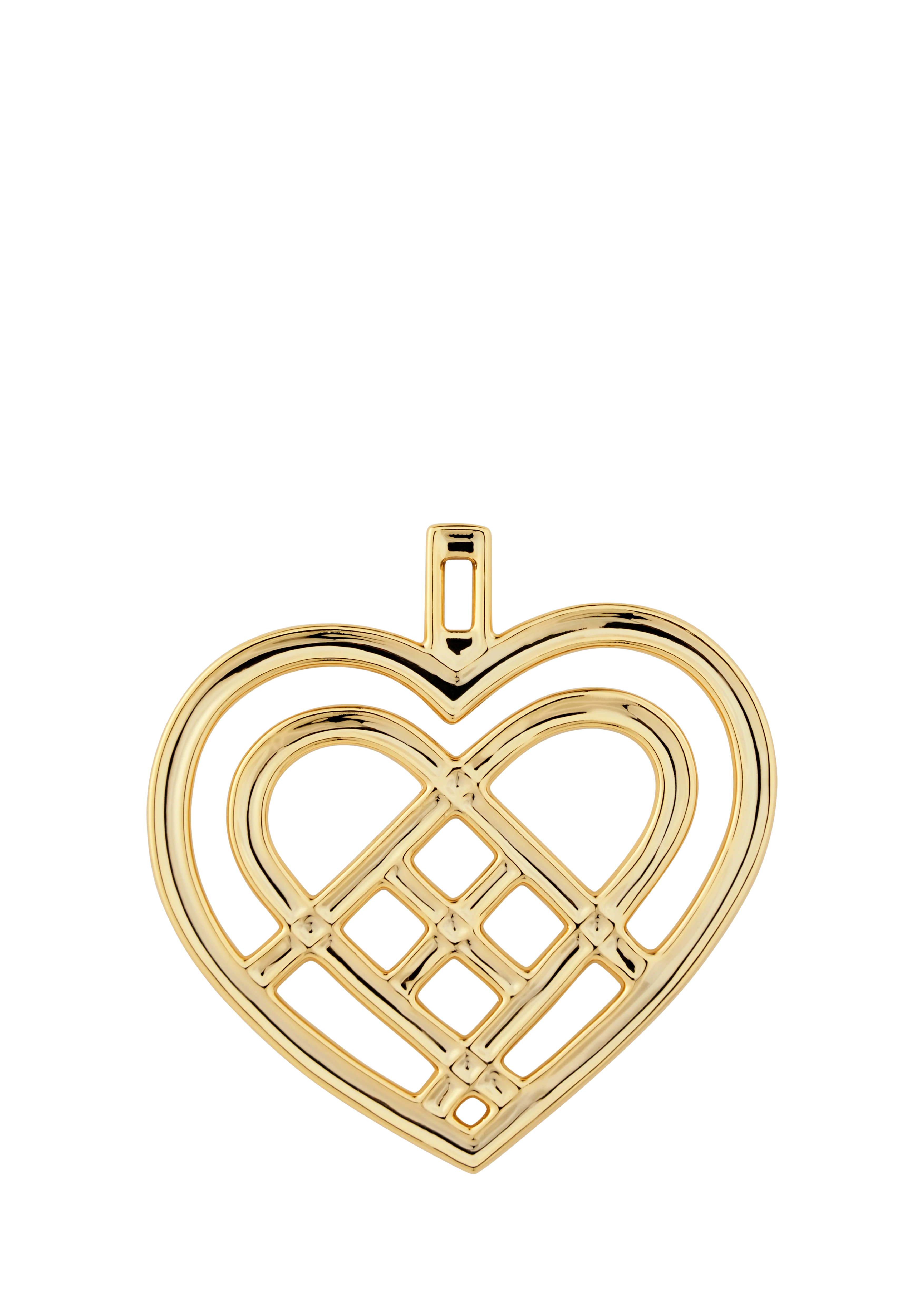 Weaved Heart H6.5 from Rosendahl in Gold Plated color, made of Metal
