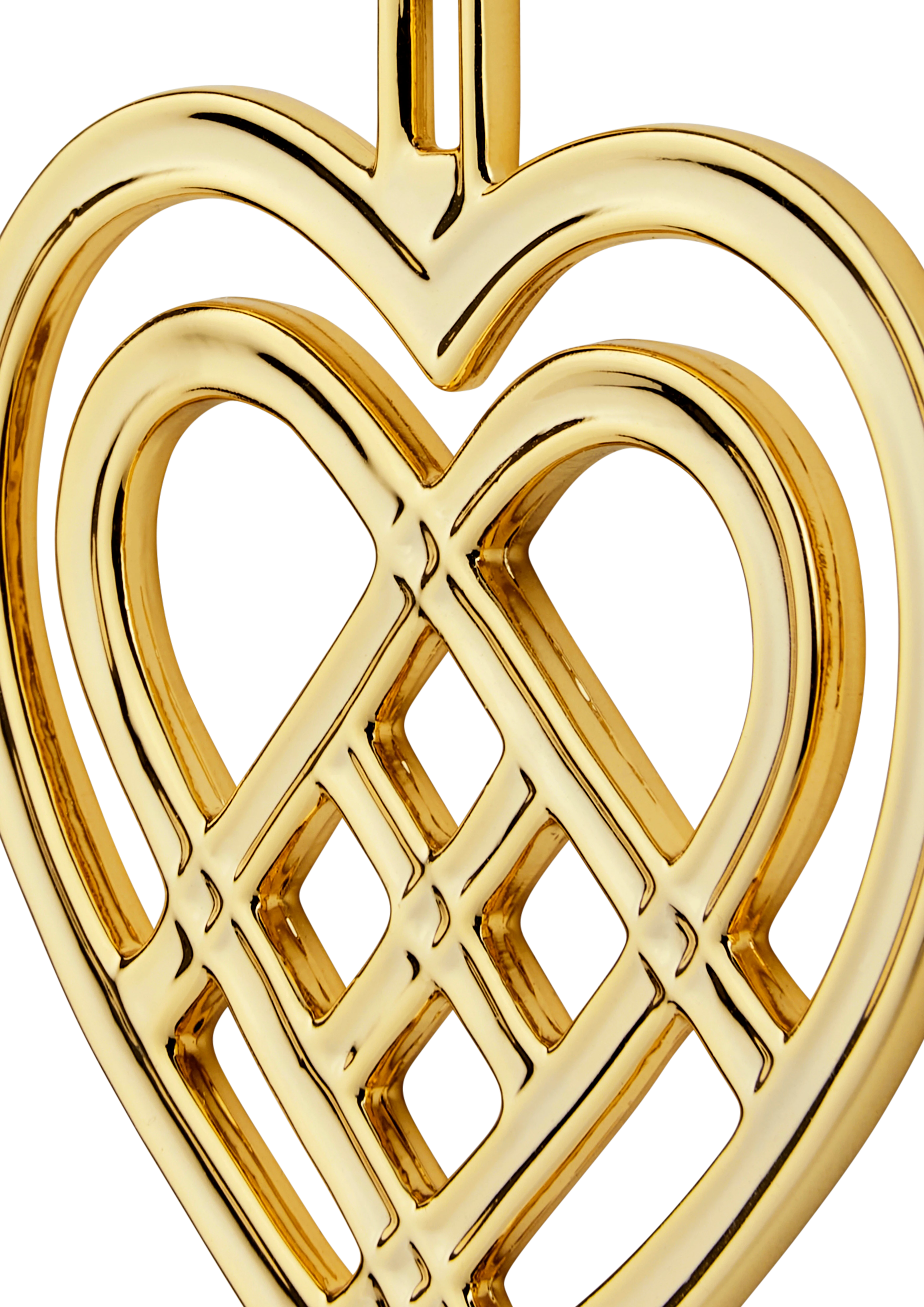 Weaved Heart H6.5 from Rosendahl in Gold Plated color, made of Metal