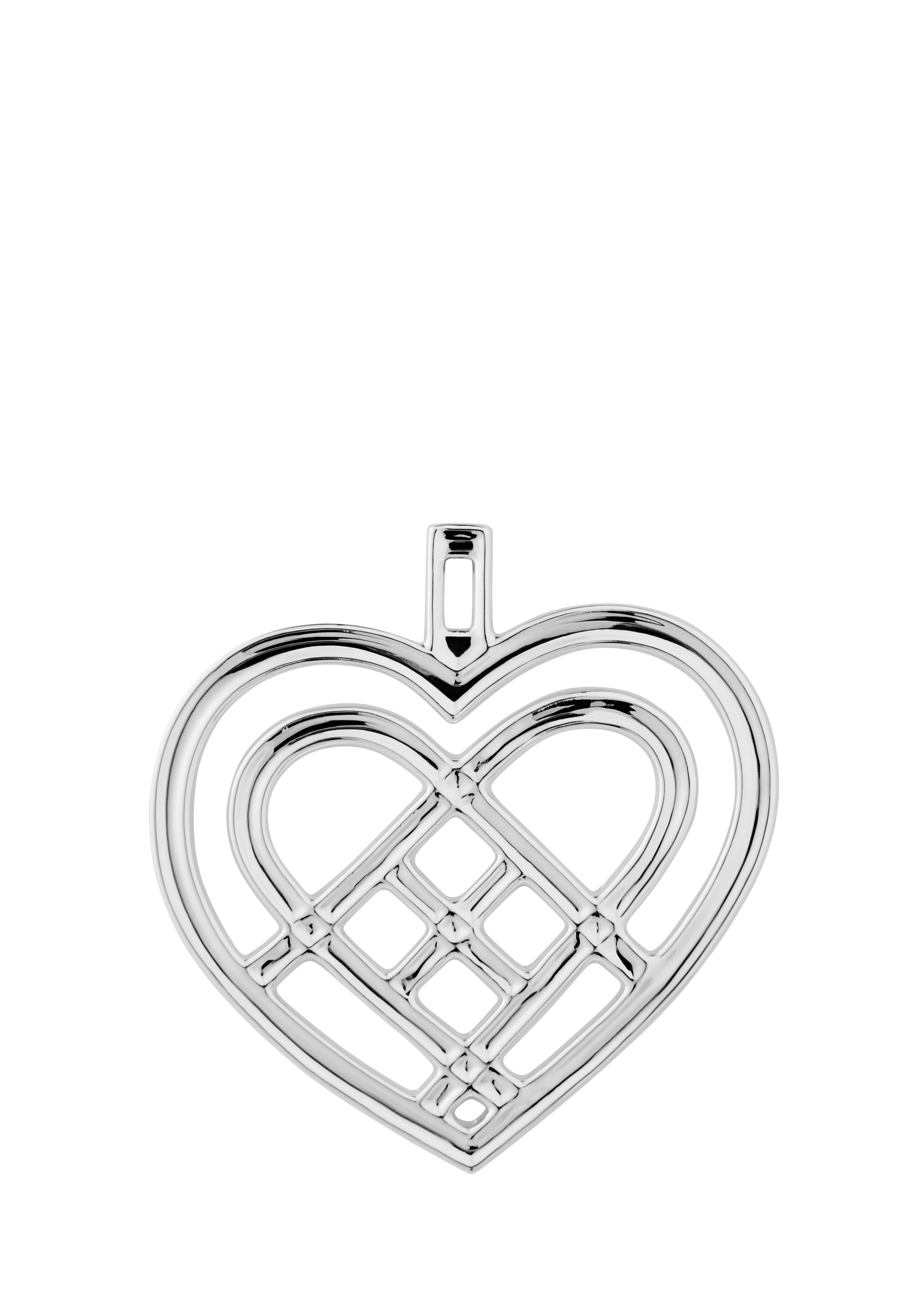 Weaved Heart H6.5 from Rosendahl in Silver Plated color, made of Metal