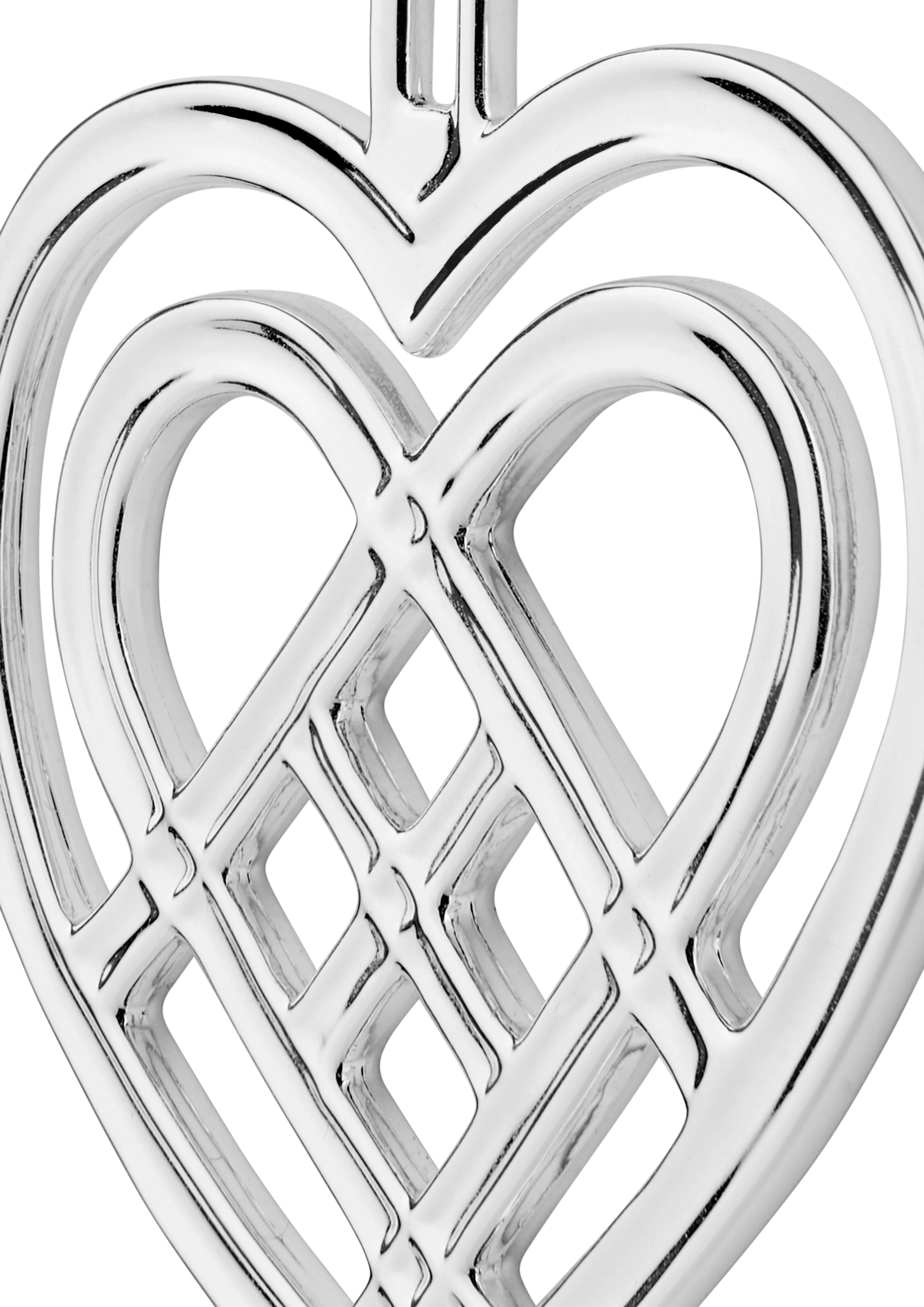Weaved Heart H6.5 from Rosendahl in Silver Plated color, made of Metal