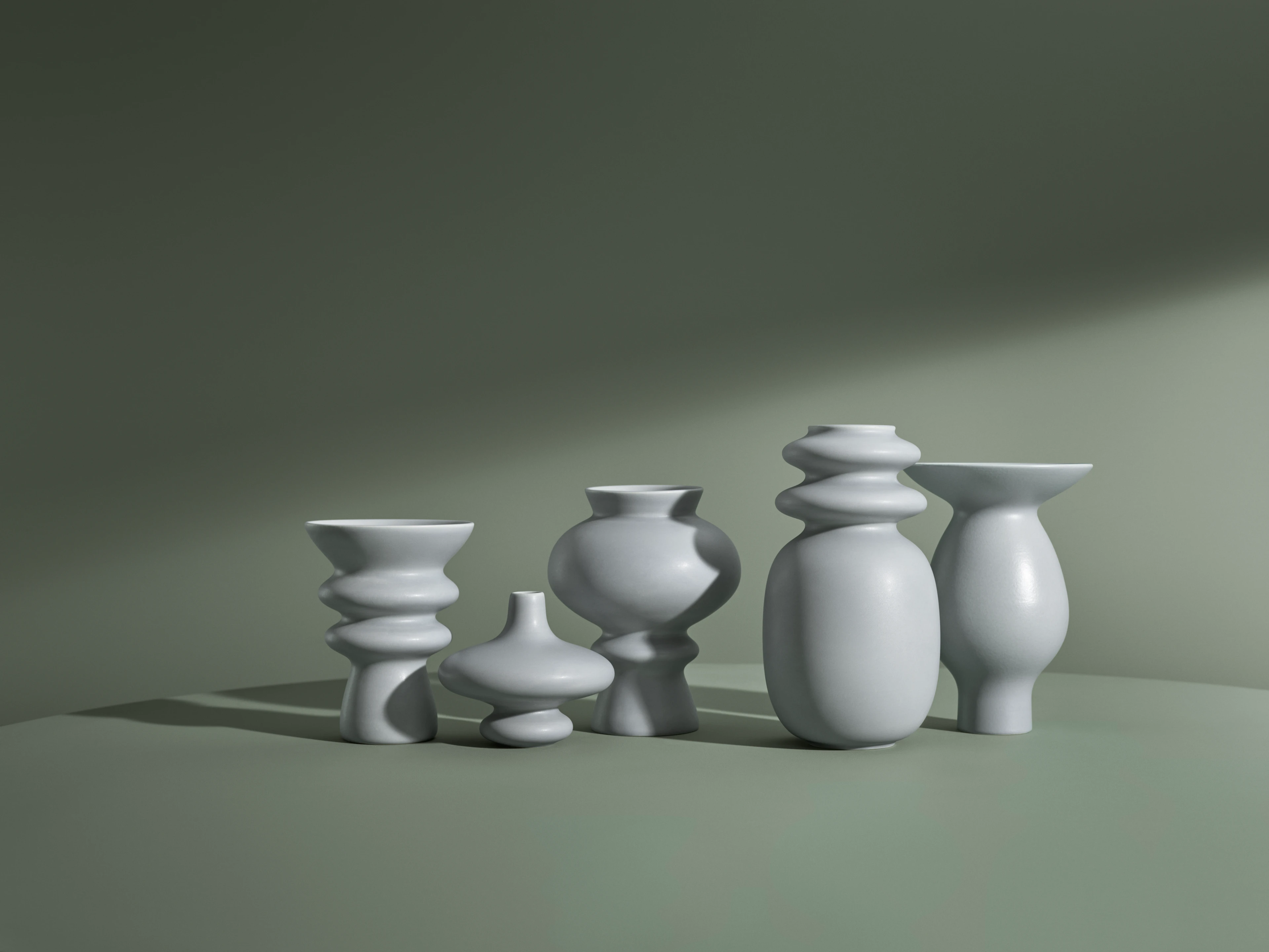 Vase H14 cm from Kähler  in Blue color, made of Ceramics