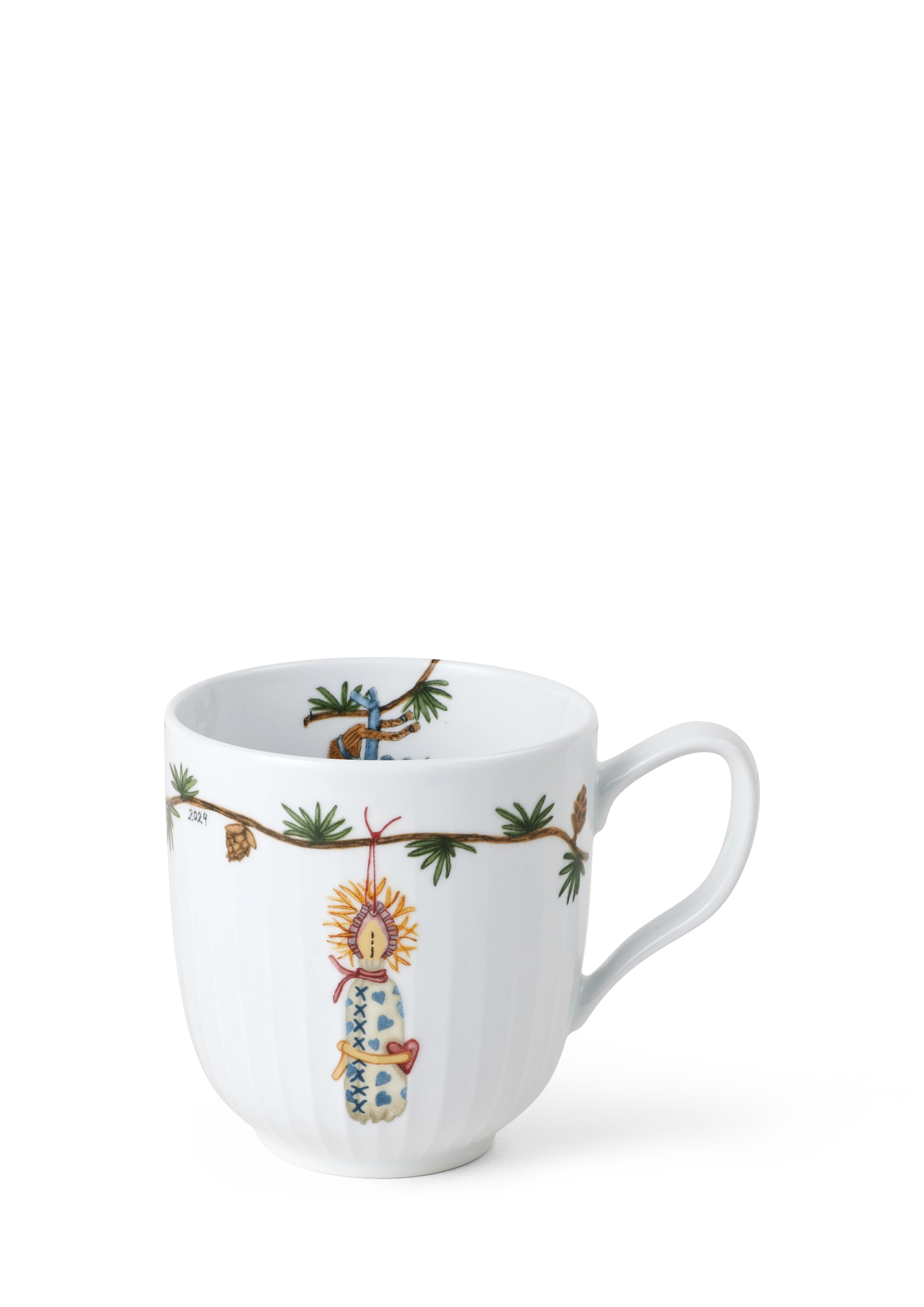 Becher 2024 33 cl von Kähler in der Farbe Weiss mit Dekoration, hergestellt aus Keramik