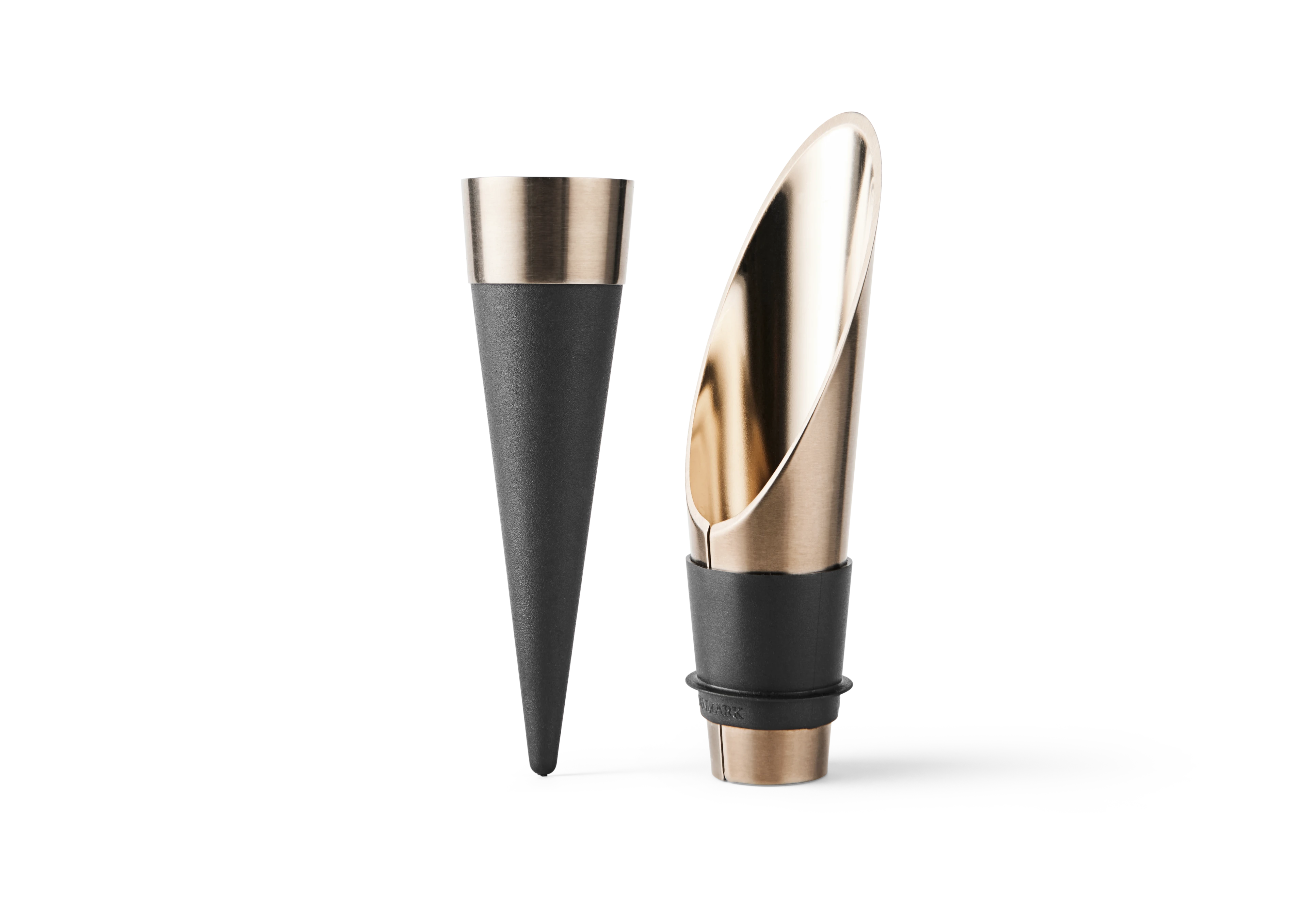 Wine stopper and Pourer 2 pcs. from Rosendahl in Black/Patinated steel color, made of Metal