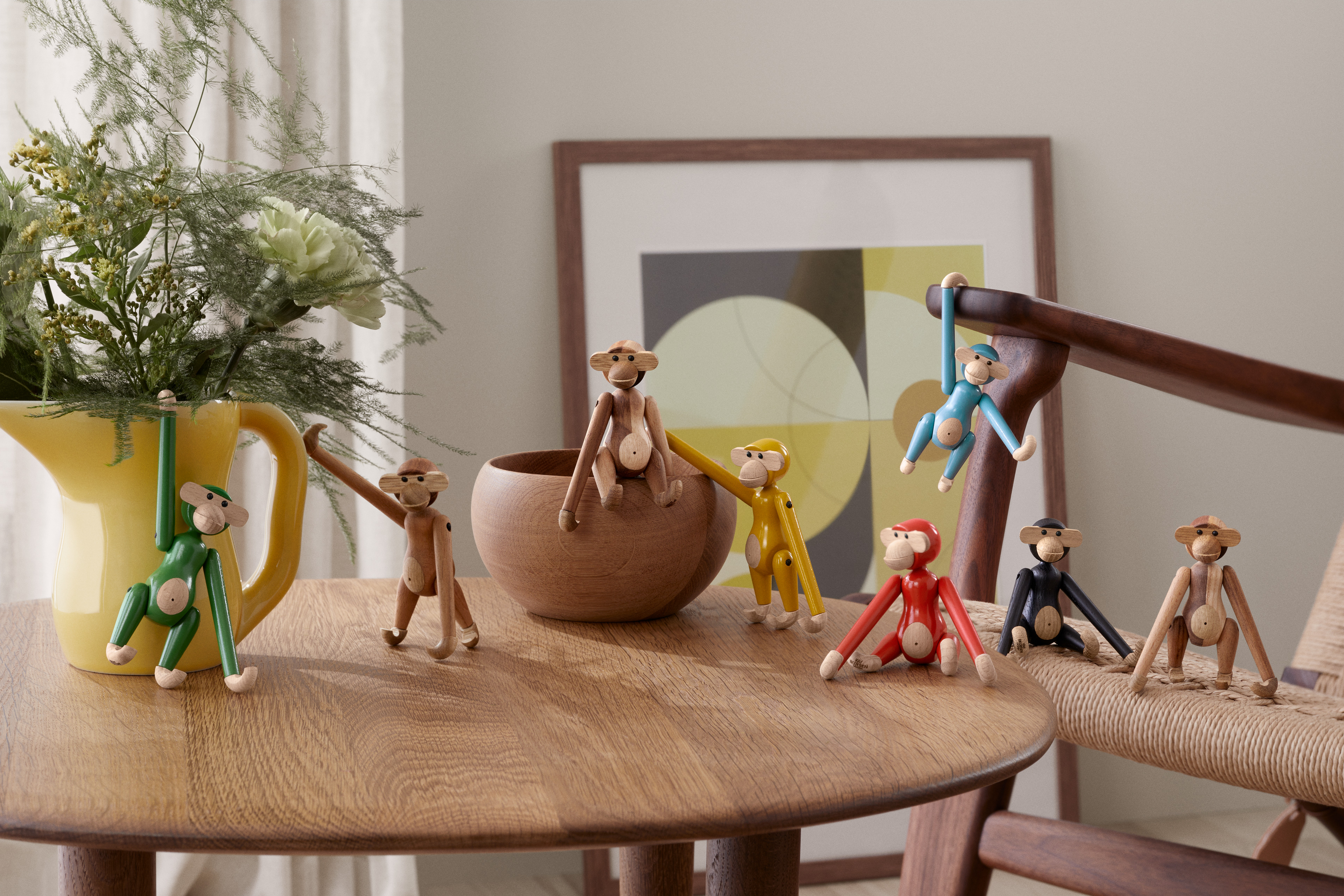  Five monkeys in recycled wood from Kay Bojesen