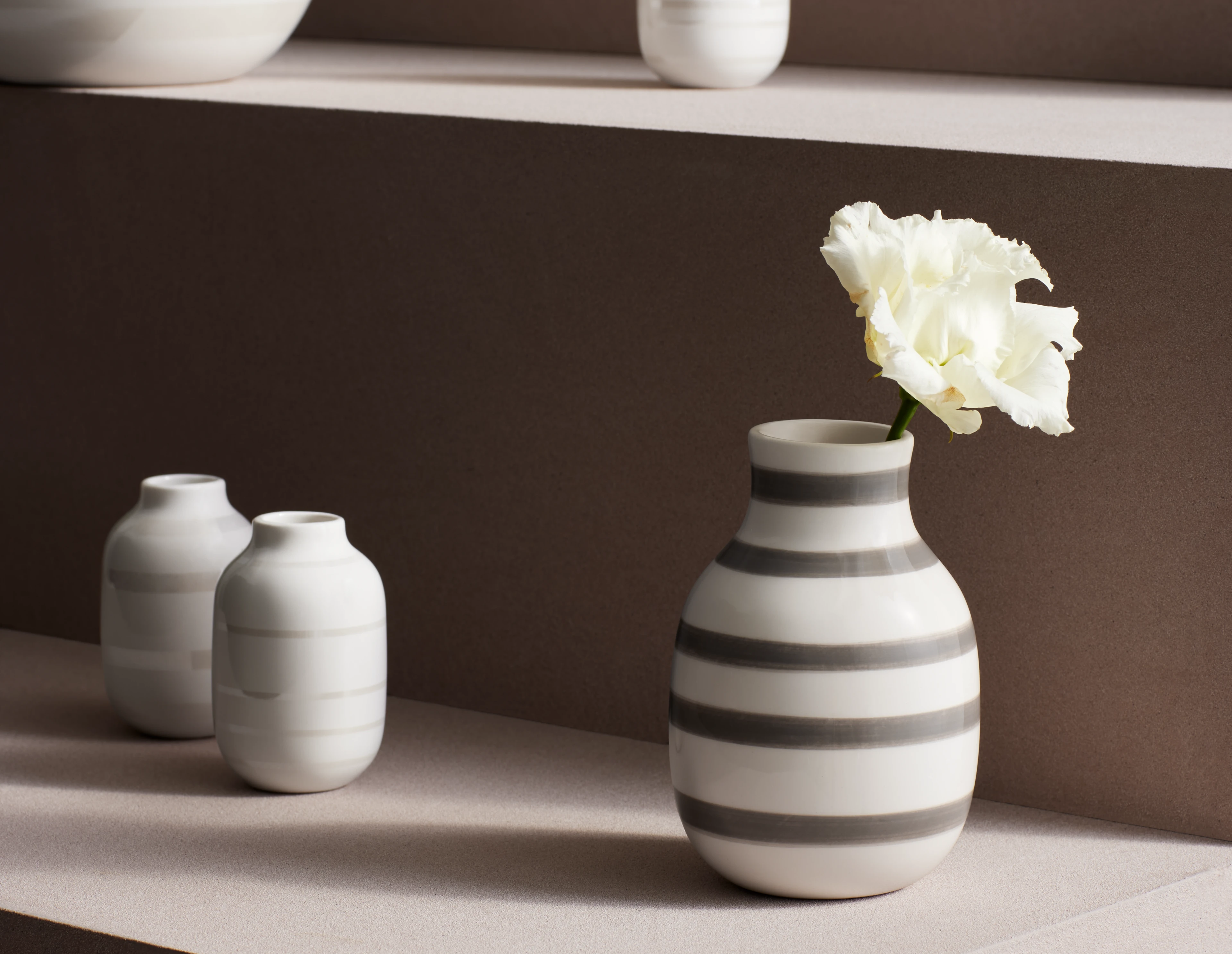 Vase H12.5 cm from Kähler  in Warm grey color, made of Ceramics