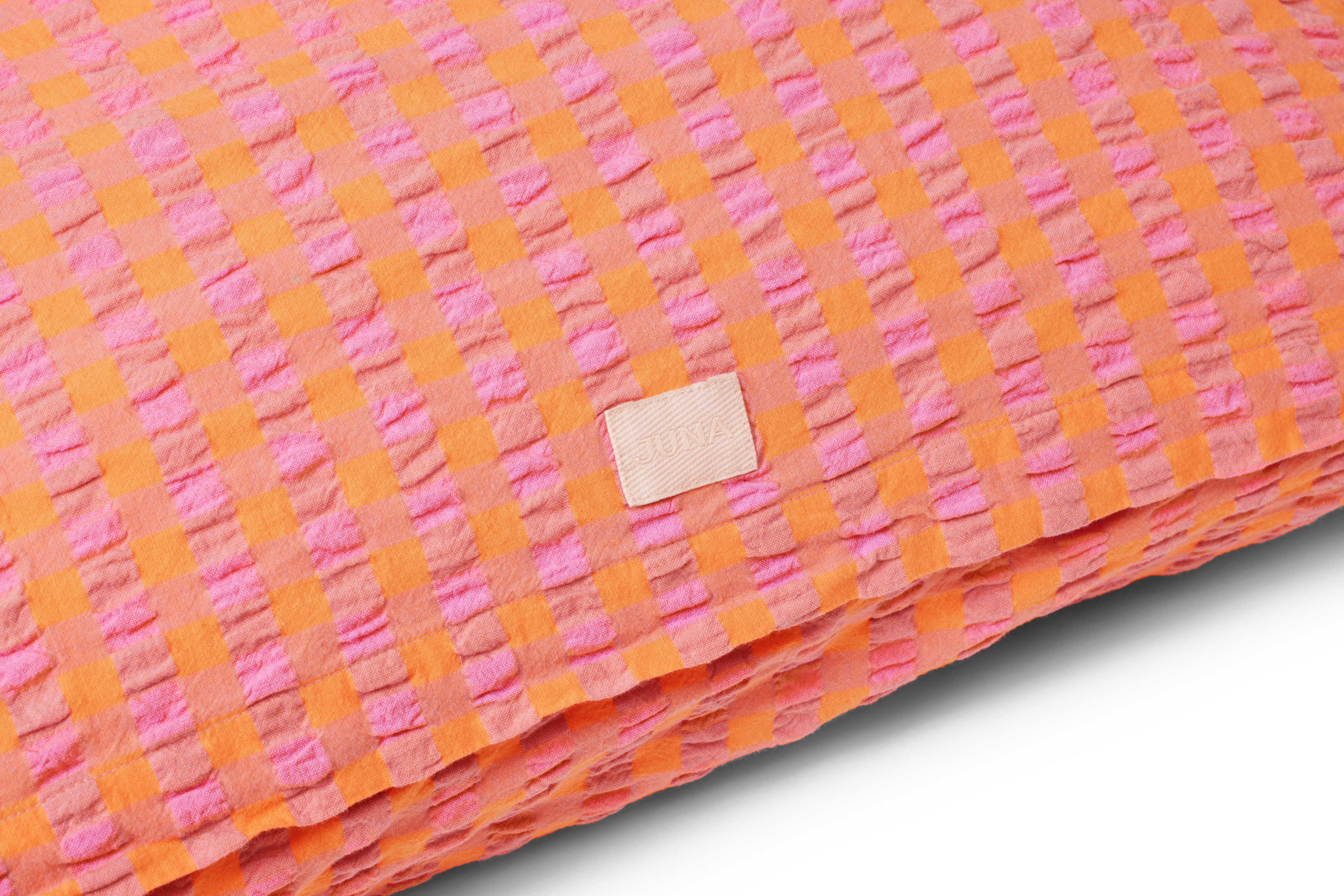 Kissenbezug 60x50 cm von JUNA in der Farbe Pink/Orange, hergestellt aus Baumwolle