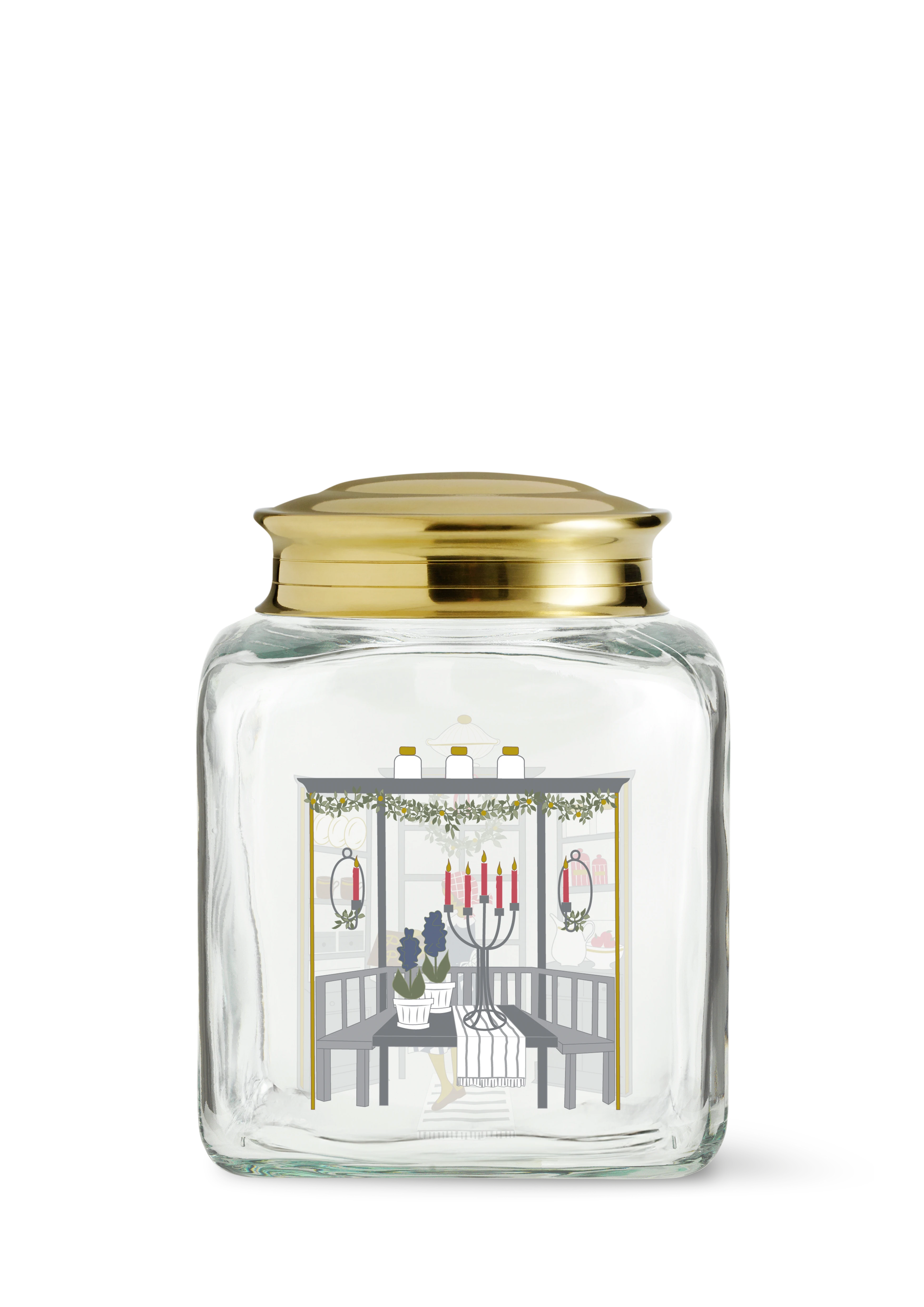 Biscuit jar 2024 H16 from Holmegaard in Multi color, made of Glass