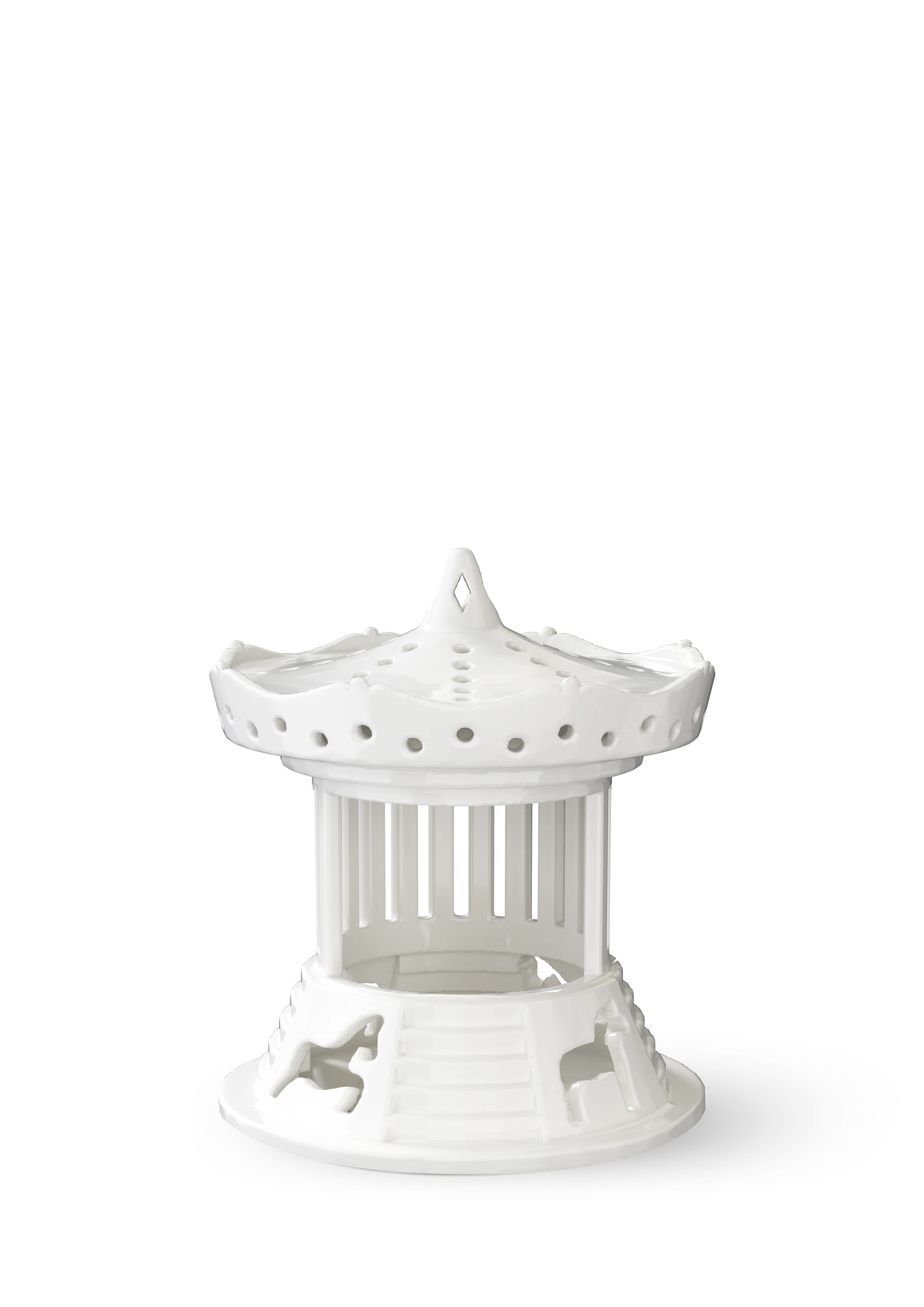 Lighthouse Carousel Ø12 cm from Kähler  in White color, made of Ceramics