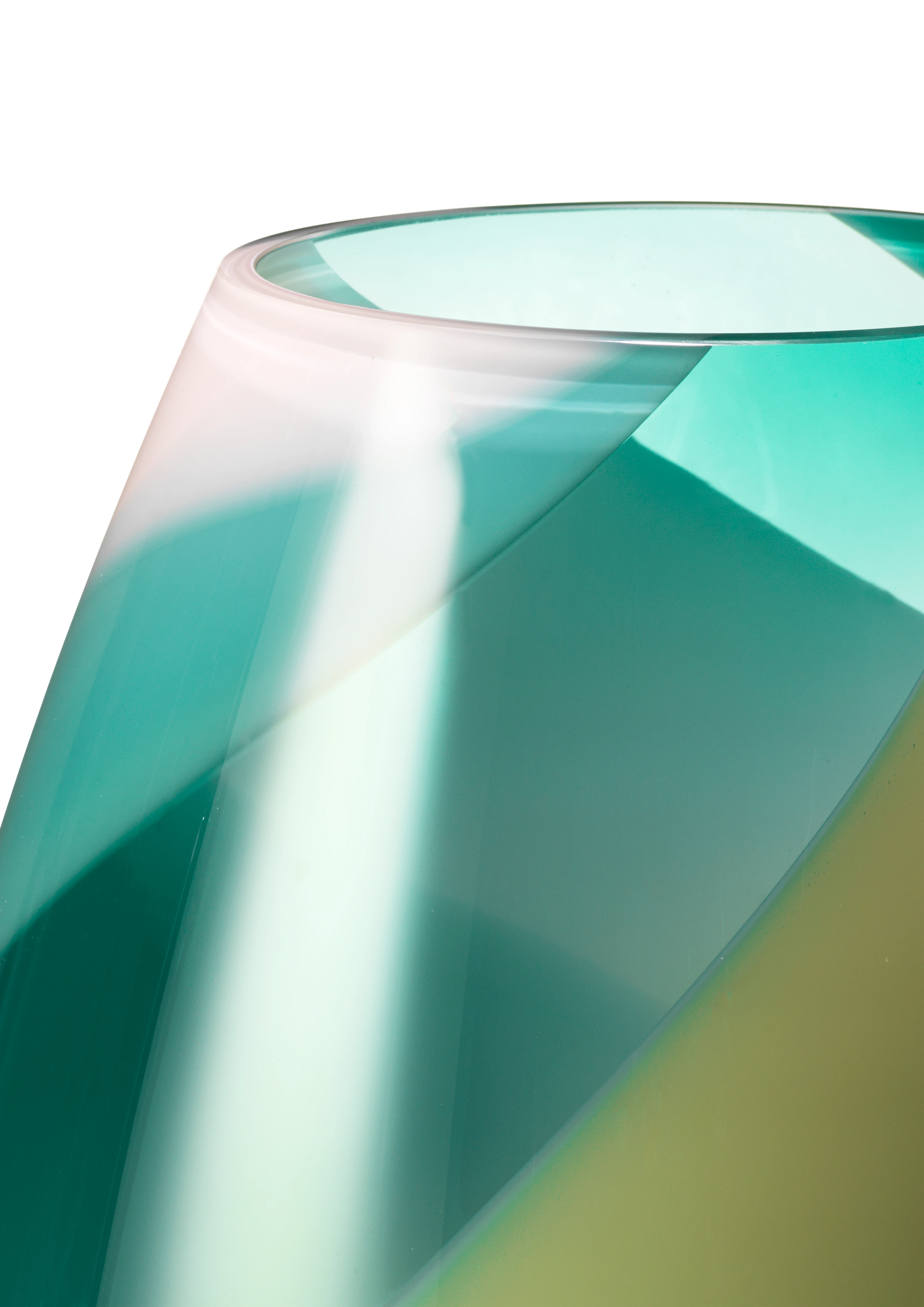 Vase H45 cm from Holmegaard in Lake color, made of Glass