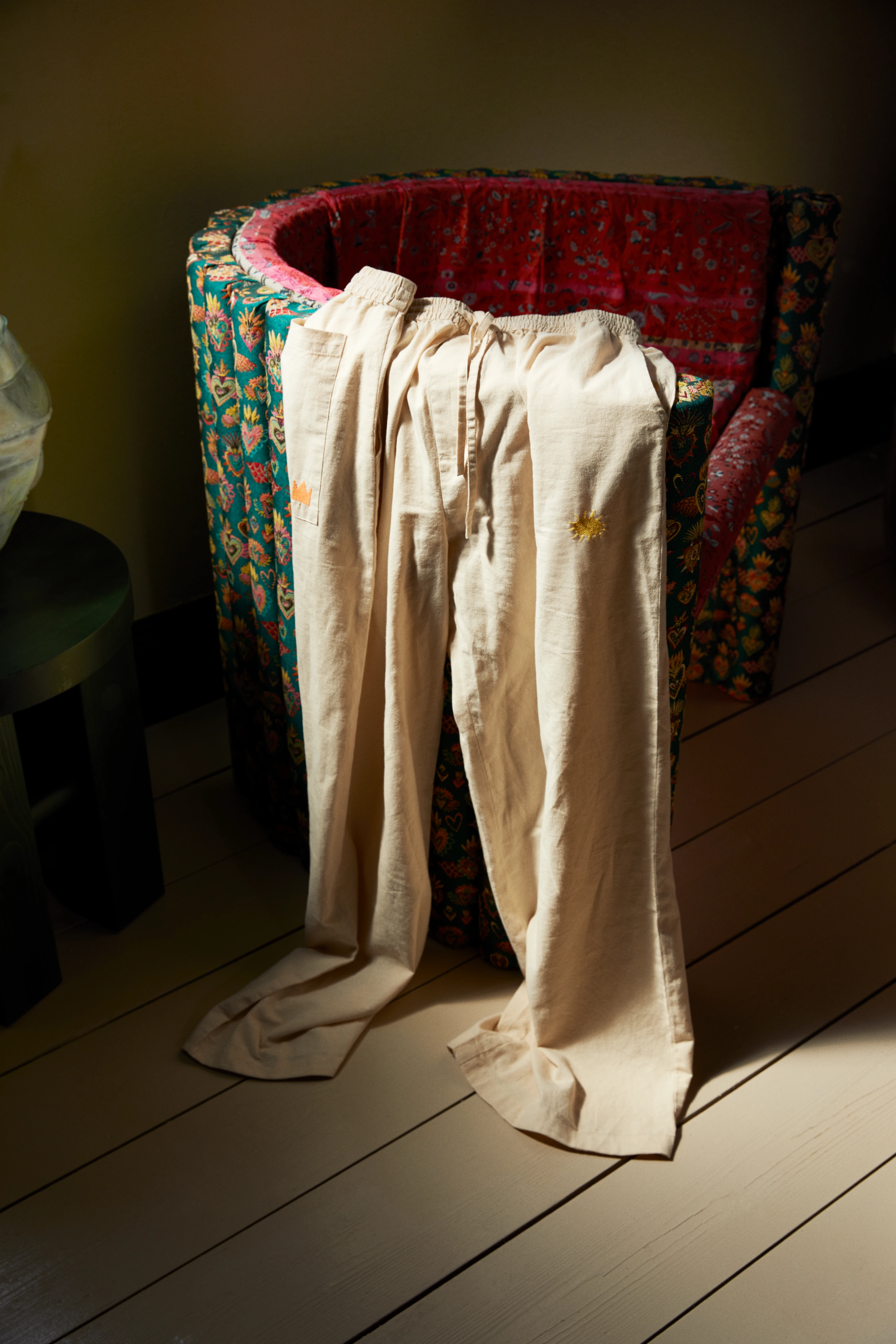 Sofie Pants M/L from JUNA in Sand color, made of Cotton