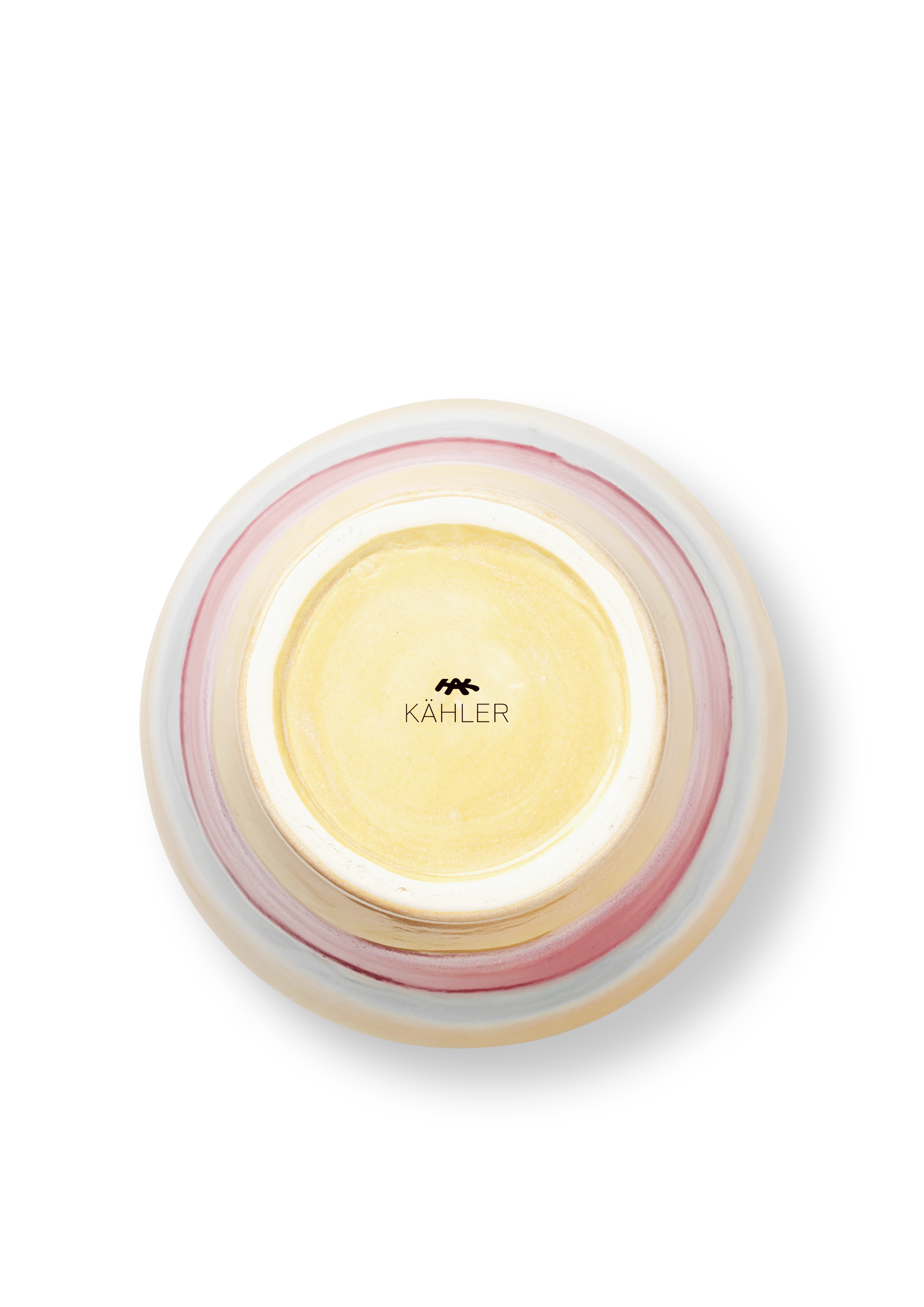 med æble Vase H39 cm fra Kähler i farven Pink/Mint/Gul, lavet af Keramik