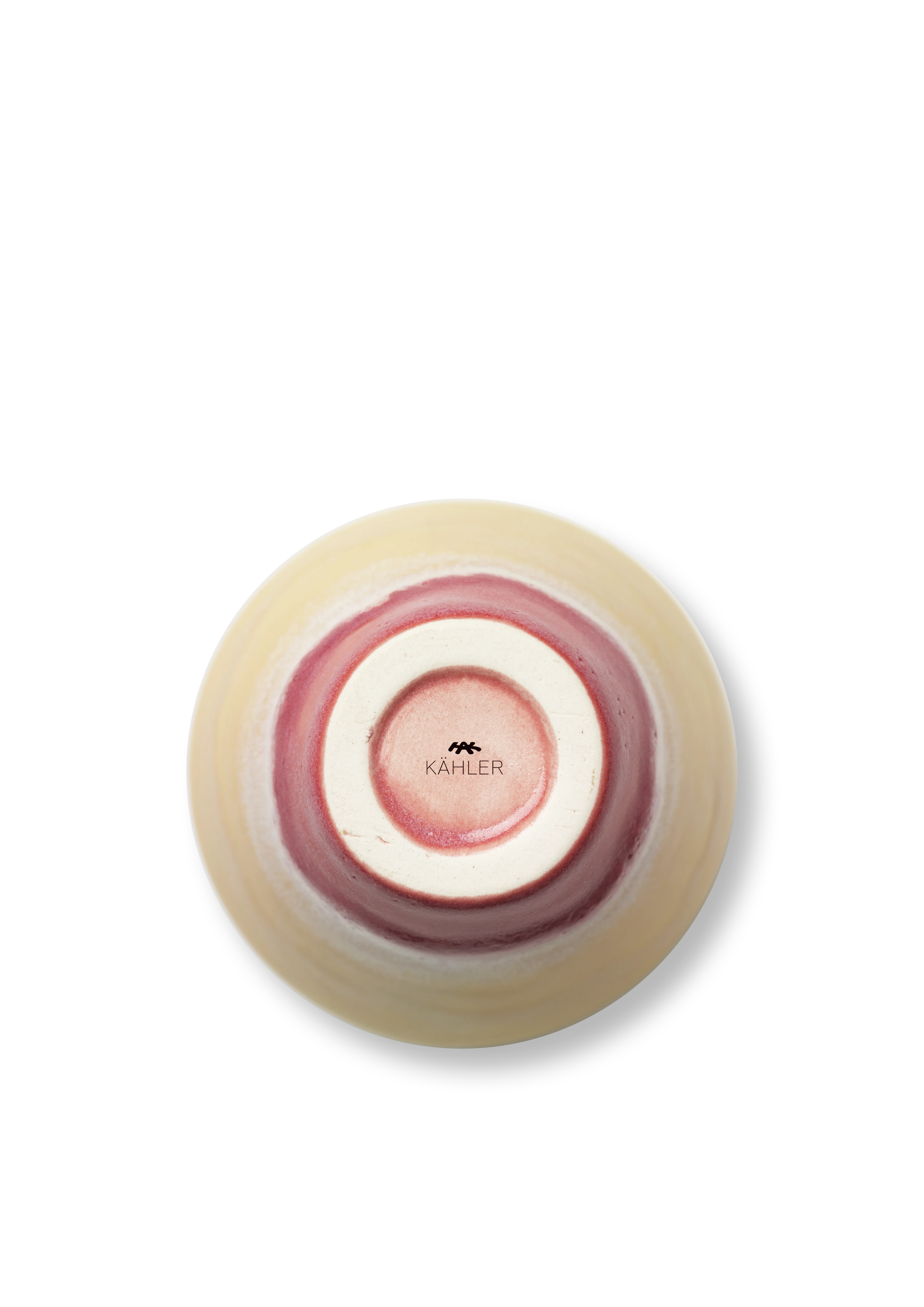 Vase H12 cm from Kähler  in Pink/Mint/Yellow color, made of Ceramics