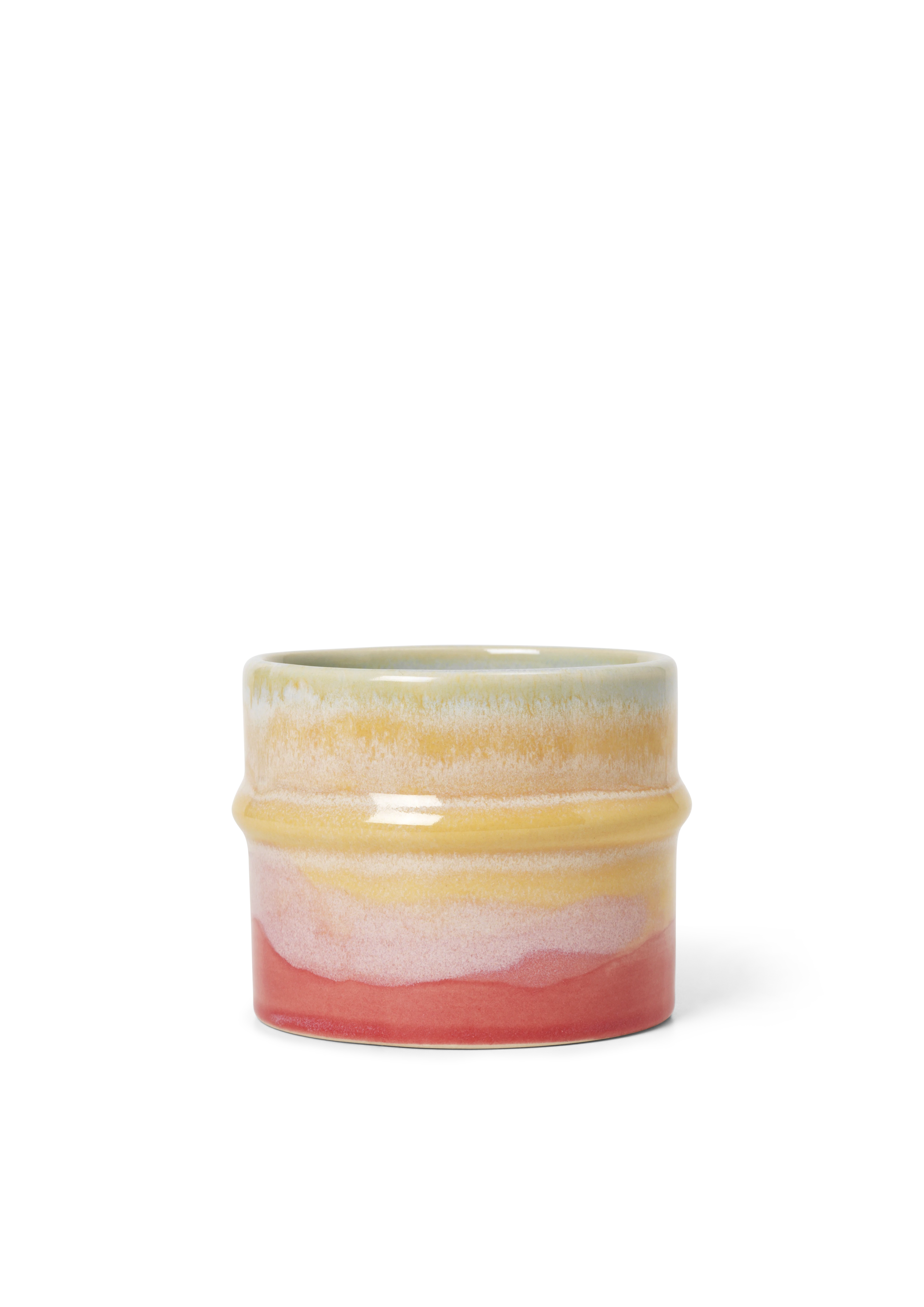 Krus 27 cl fra Kähler i farven Pink/Mint/Gul, lavet af Keramik