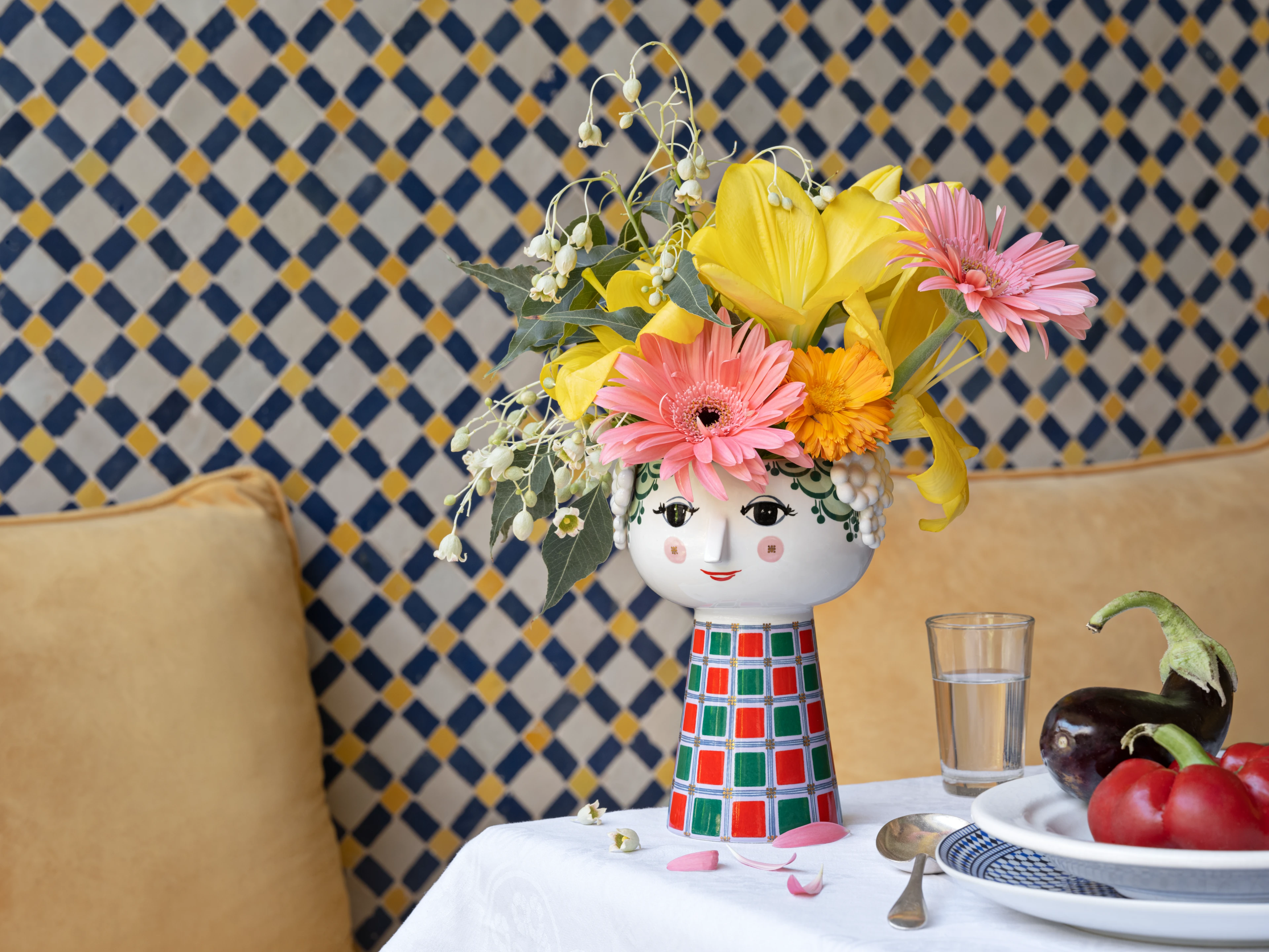 Bjørn Wiinblad Eva Vase H18.5 cm dark green - Buy here