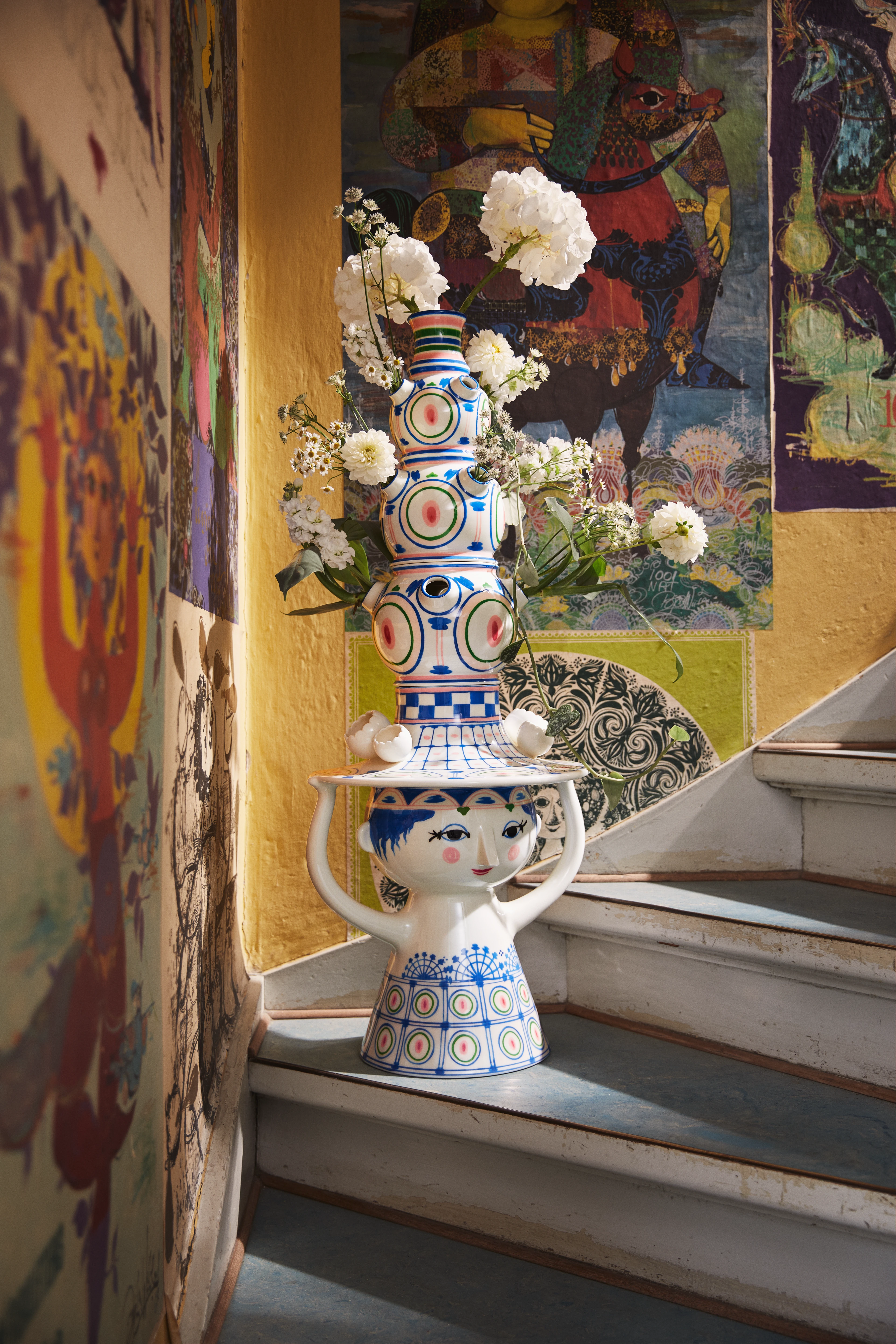 Gulvvase H100 cm fra Bjørn Wiinblad i farven , lavet af Keramik